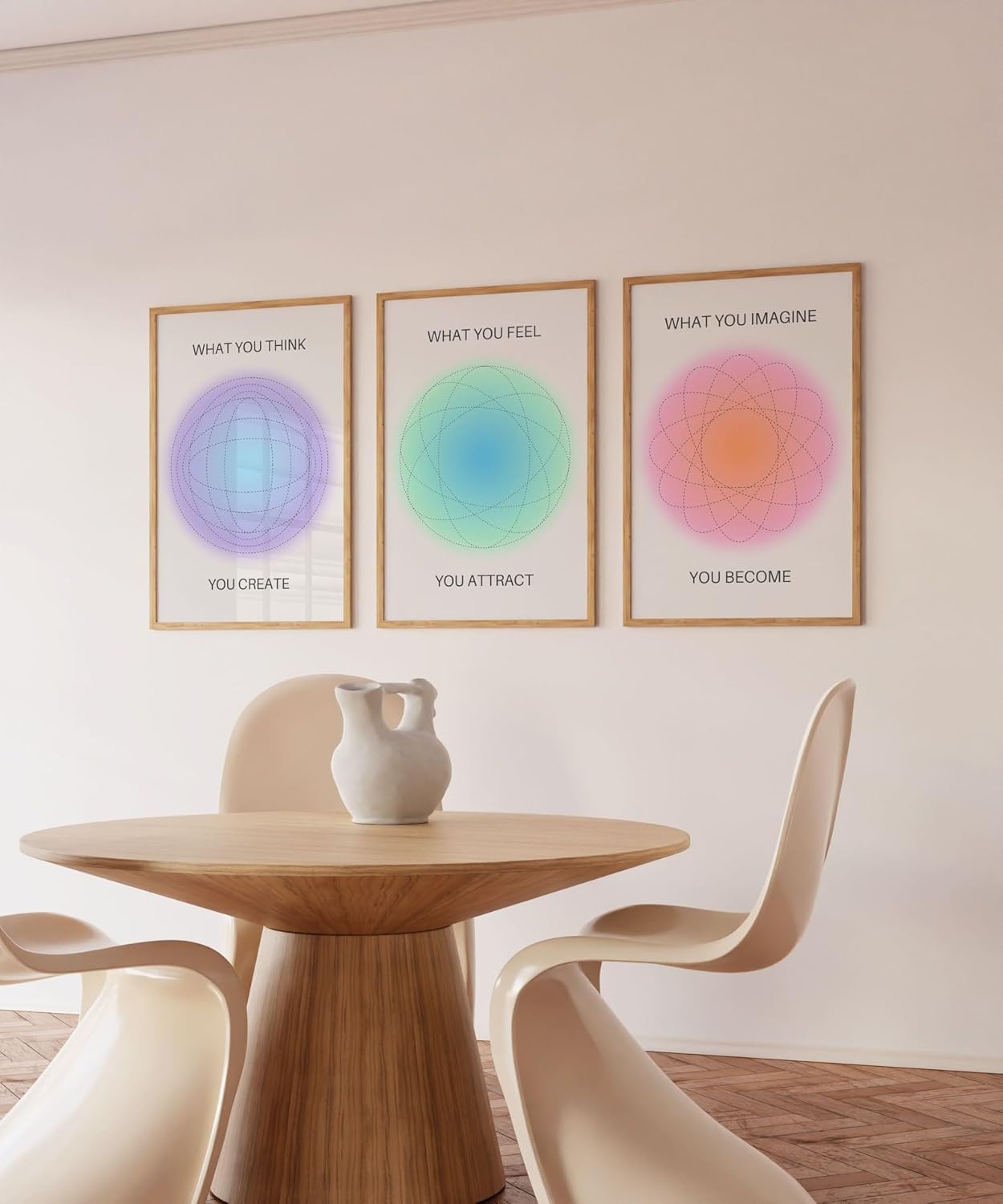 iHery Juego de 3 pósteres grandes de aura sin marco, 12 x 16 pulgadas, lienzo de alta calidad para decoración estética, arte de pared estético,