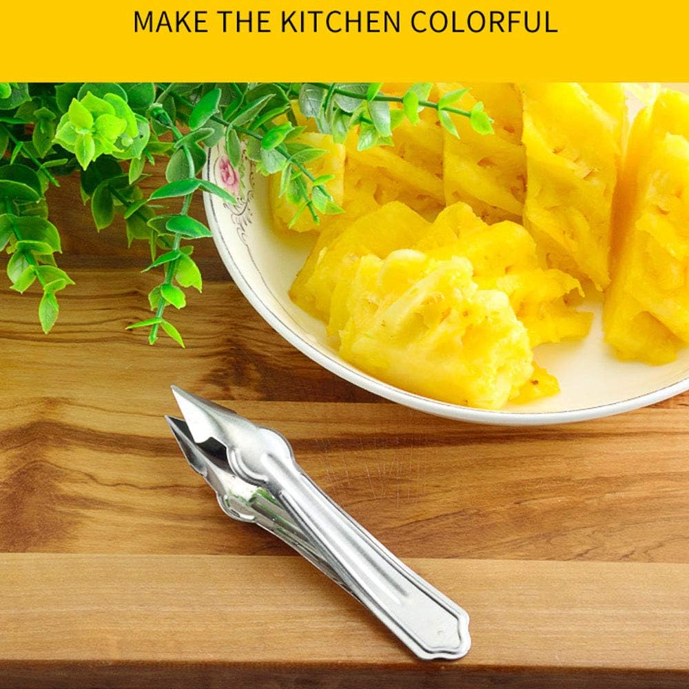 AIYAYI Práctico cortador de acero inoxidable, pelador de ojos de piña, herramientas de cocina, cuchillo de pelado, cuchillo de cepillado de