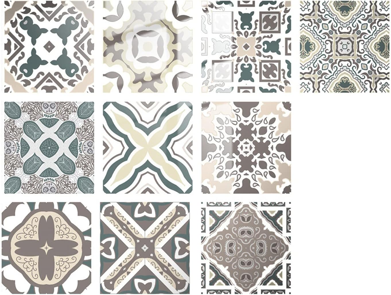 Azulejos autoadhesivos 3D de 10 hojas para salpicaduras de baño, cocina, azulejos autoadhesivos 3D para baño, cocina, pared, azulejos, bordes
