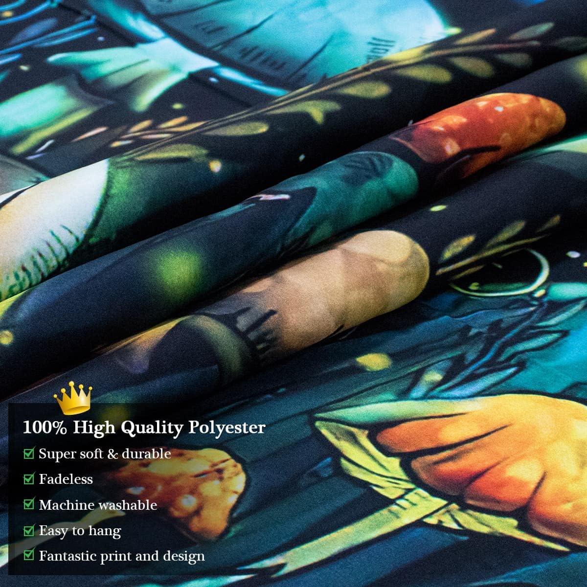 ARTCREATOR Tapiz anime de hongos, lluvia de meteoros, caracol, lindo tapiz para dormitorio, tapiz estético para colgar en la pared para dormitorio