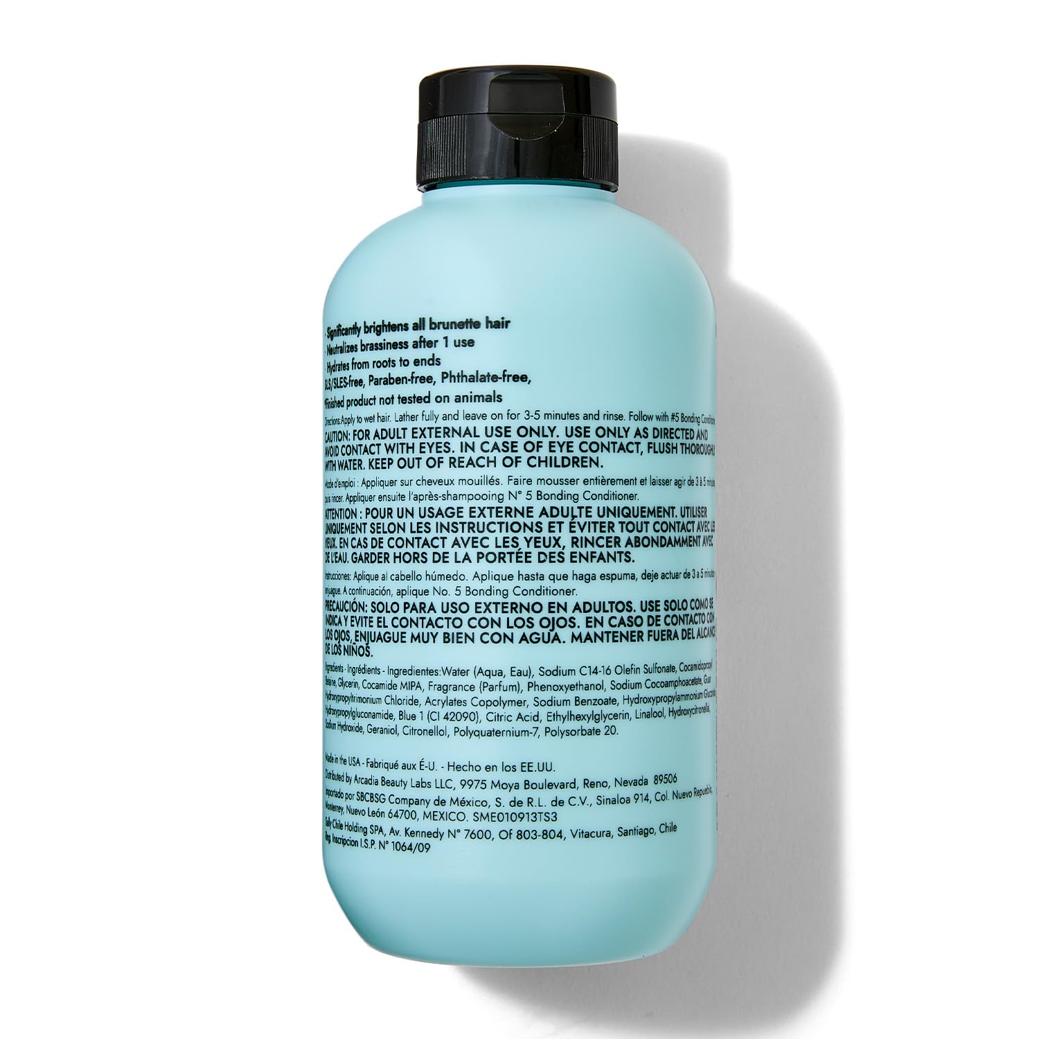 Bonding Blue Champú, Netraliza el cobrizo para morenas, hidratante, libre de crueldad, vegano, sin parabenos, 8 onzas