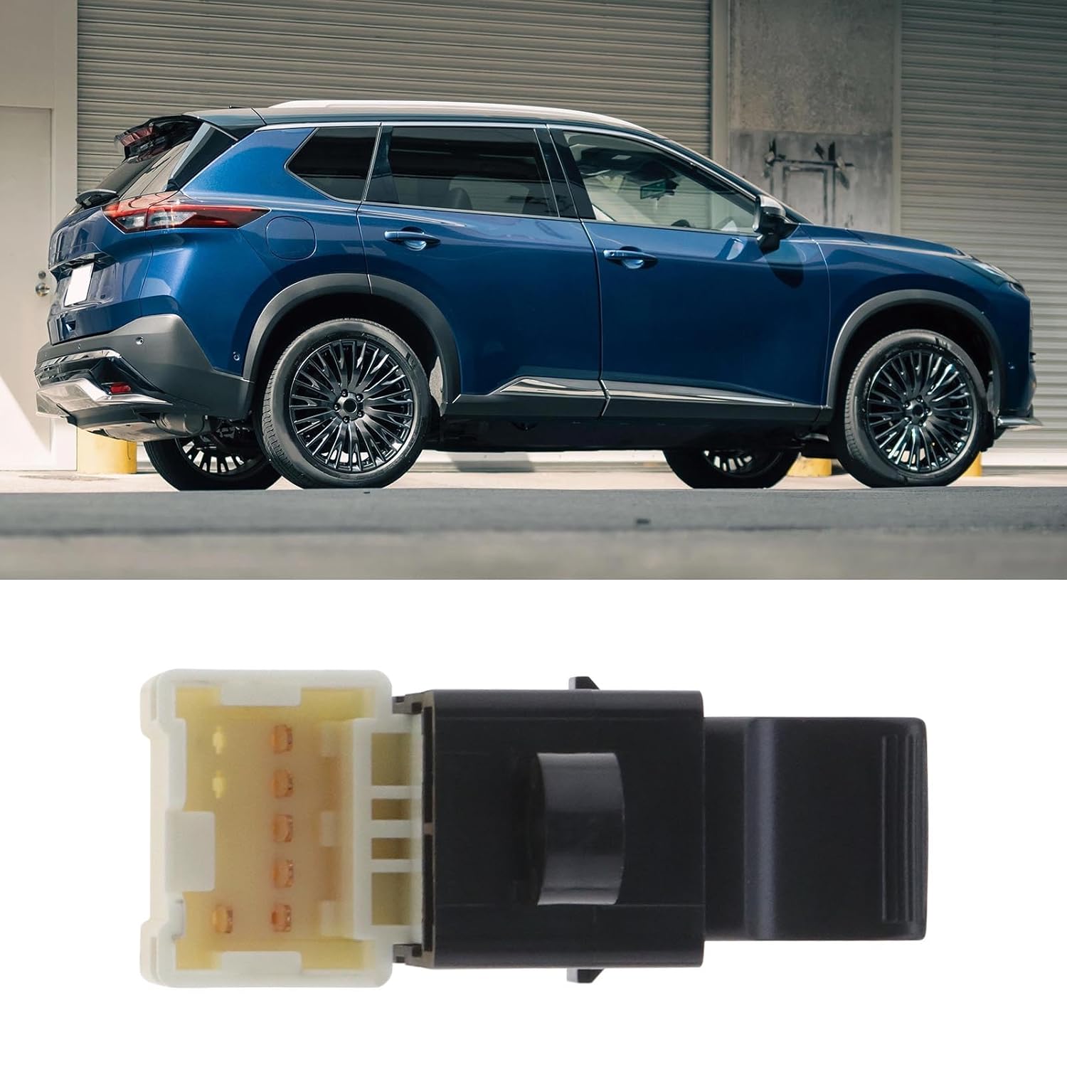 Micro Traders Botón de interruptor de ventana lateral del pasajero de 6 pines 25411-0V000 compatible con Nissan X-Trail T30Almera TinoTerrano