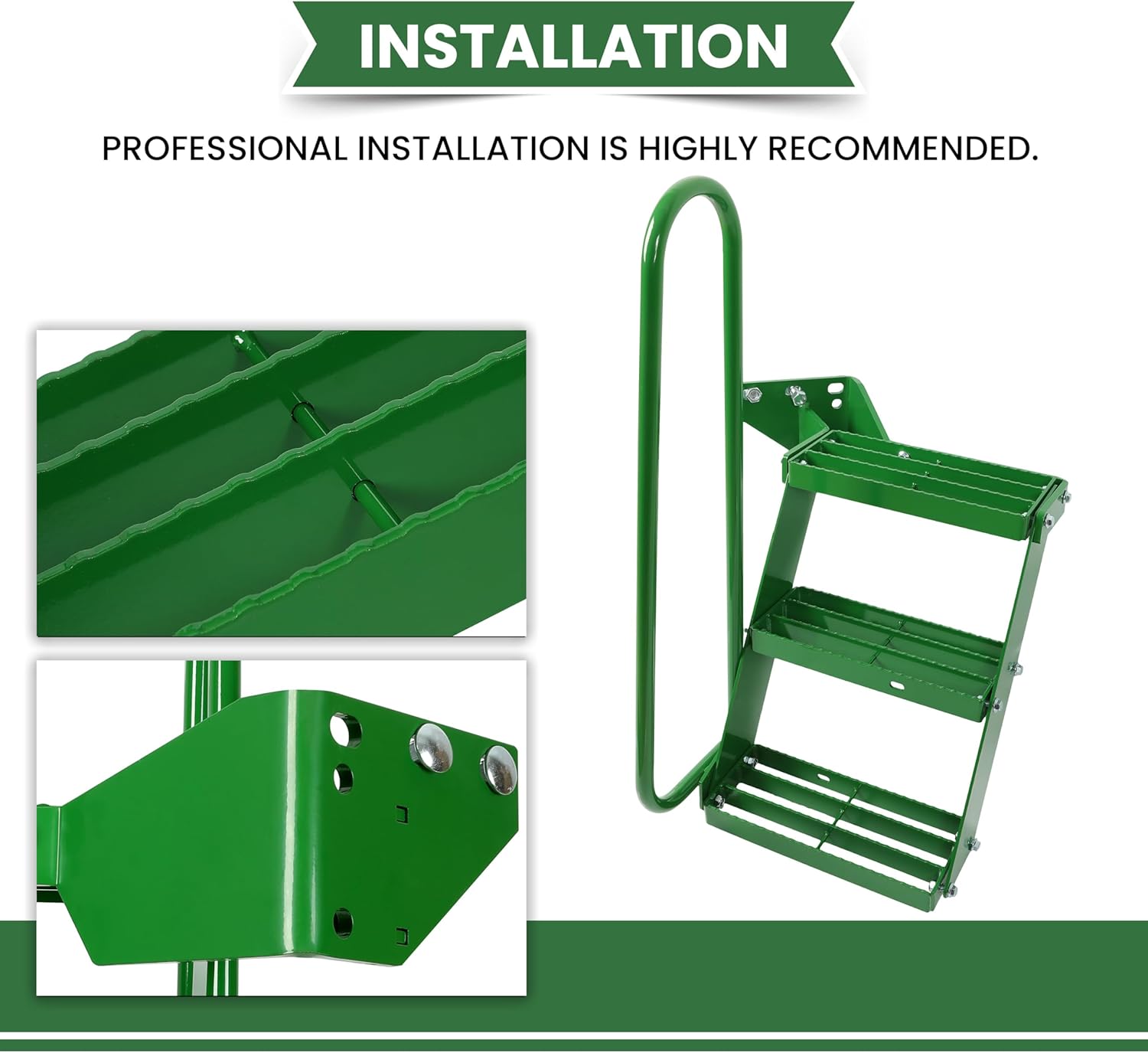 HECASA Kit de escalón de escalera para mano izquierda compatible con pasamanos John Deere 4050 4240 4430 4630 4440 4230 LH