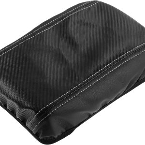 X AUTOHAUX Funda para reposabrazos de consola central de automóvil para Toyota Corolla Cross 2022, patrón de fibra de carbono, piel sintética negra, X AUTOHAUX Funda para reposabrazos de consola central de automóvil para Toyota Corolla Cross 2022, patrón de fibra de carbono, piel sintética negra,