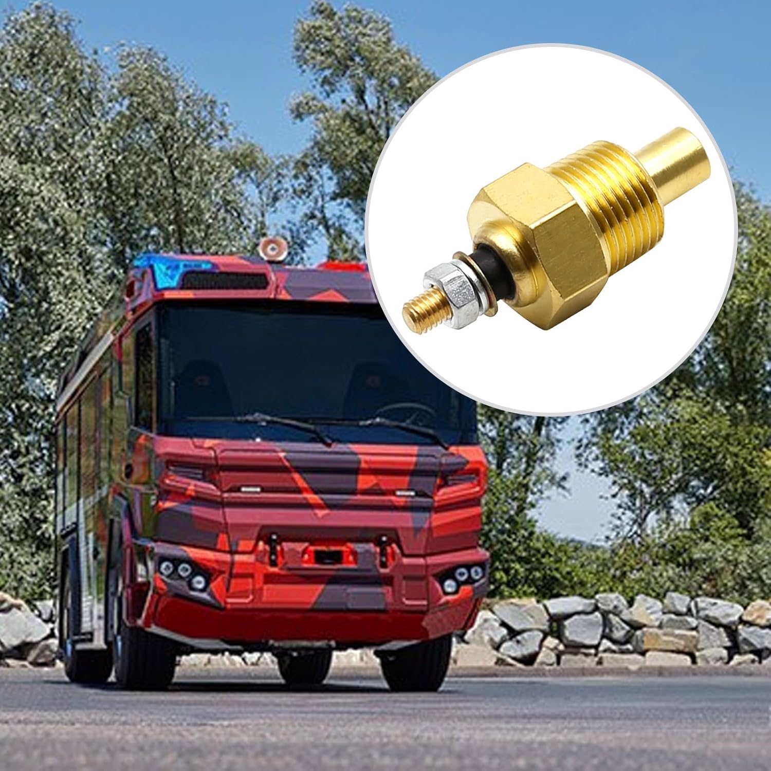 Sensor de temperatura del agua 18-5897 385387 97257A1 806490T Reemplazo para Volvo Penta Sierra Mercruiser Mallory y otros