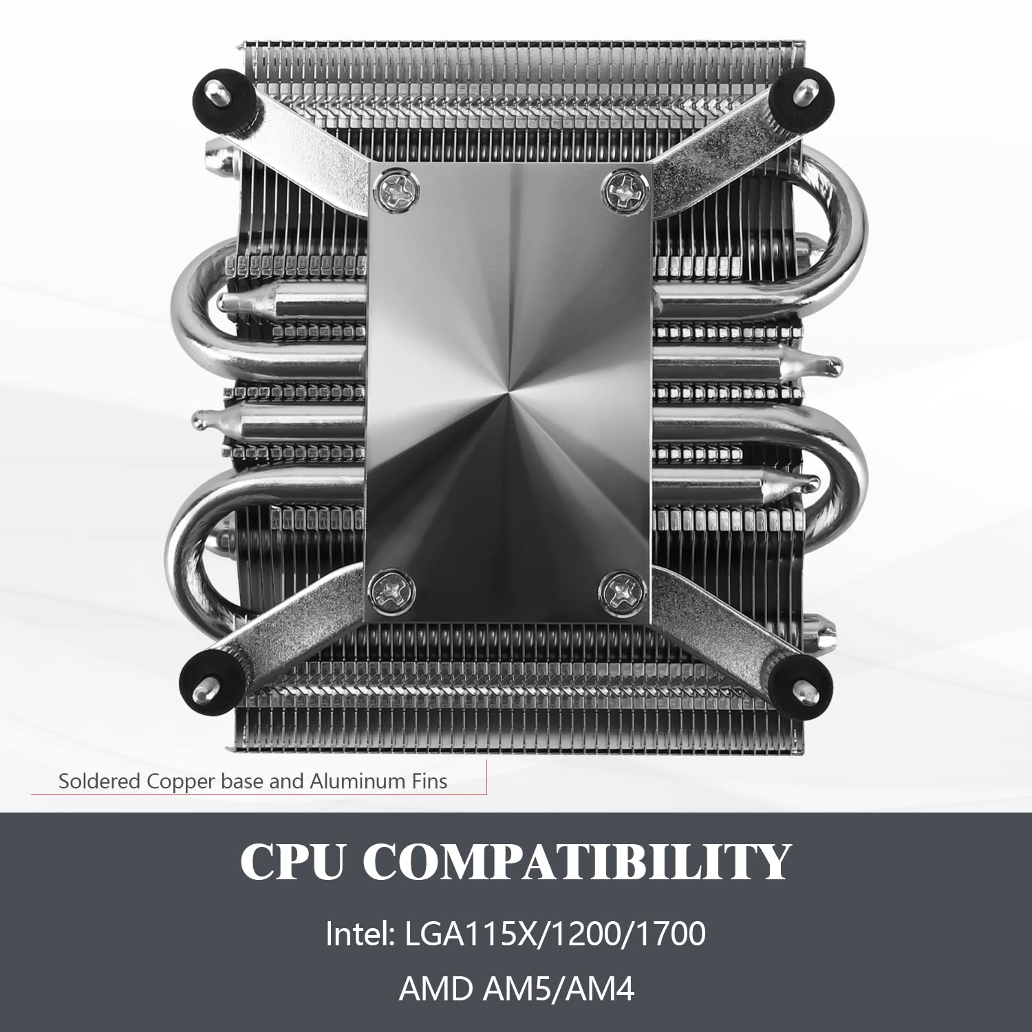 Thermalright AXP90-X36 Enfriador de aire de CPU de bajo perfil, altura de 1.417 in, ventilador PWM delgado TL-9015, tecnología AGHP, para AMD