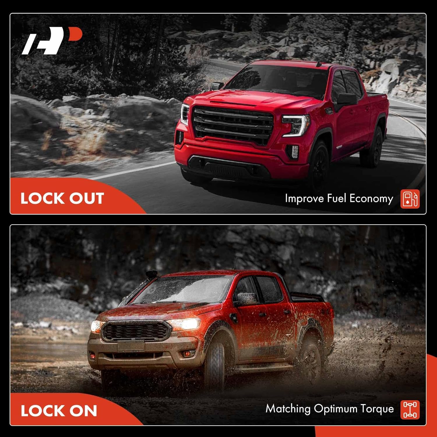 A-Premium Ensamblaje de enlace del eje del actuador de buje de bloqueo automático 4WD, compatible con Ford F-250 Super DutyF-350 Super Duty