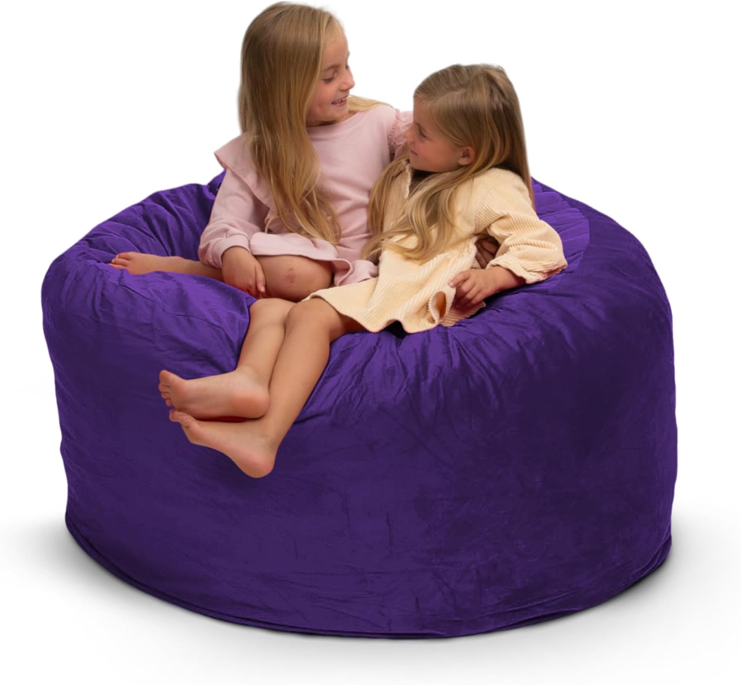 ULTIMATE SACK 4000 (4 pies) Funda para silla puff en varios colores solo funda (4000, gamuza morada)
