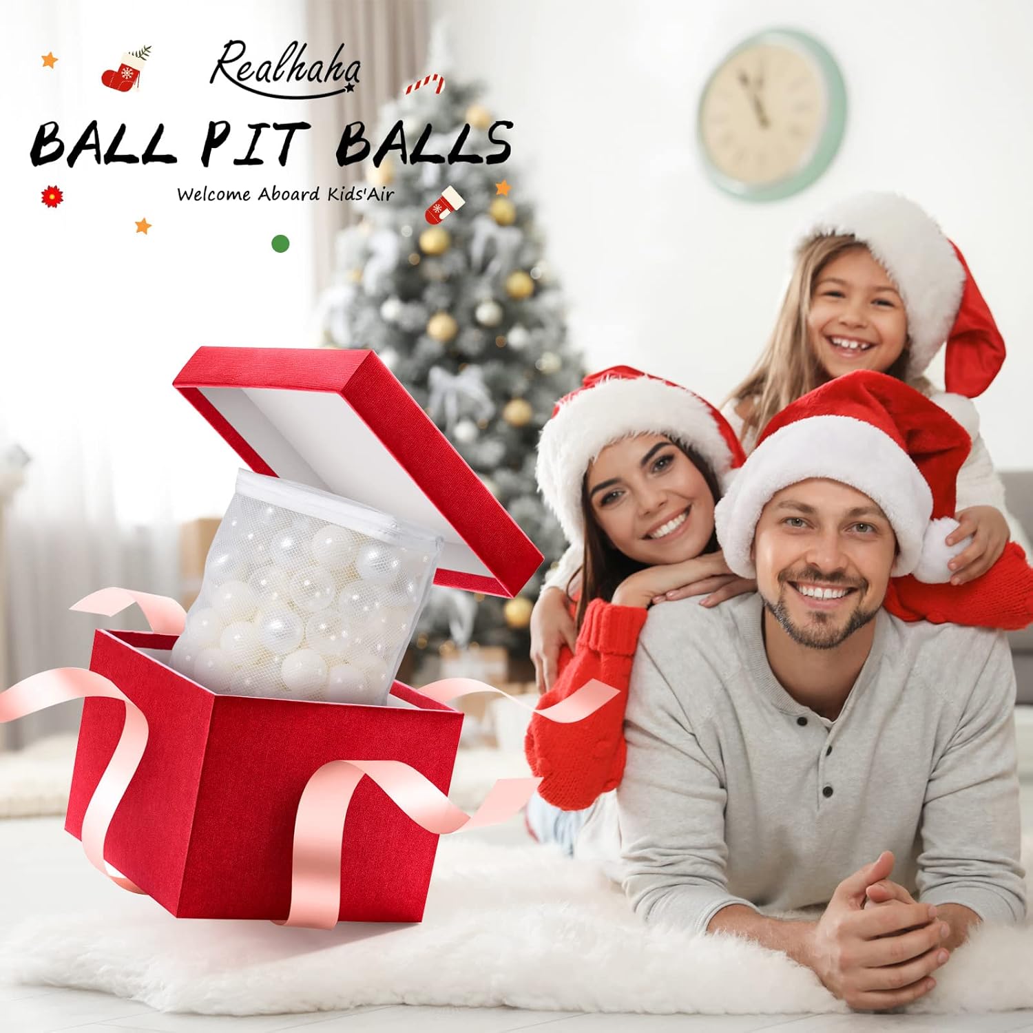 Realhaha Pelotas para niños pequeños, paquete de 100 bolas de plástico sin BPA para bebés para juegos de pelotas de boxeo, gran regalo para niños y