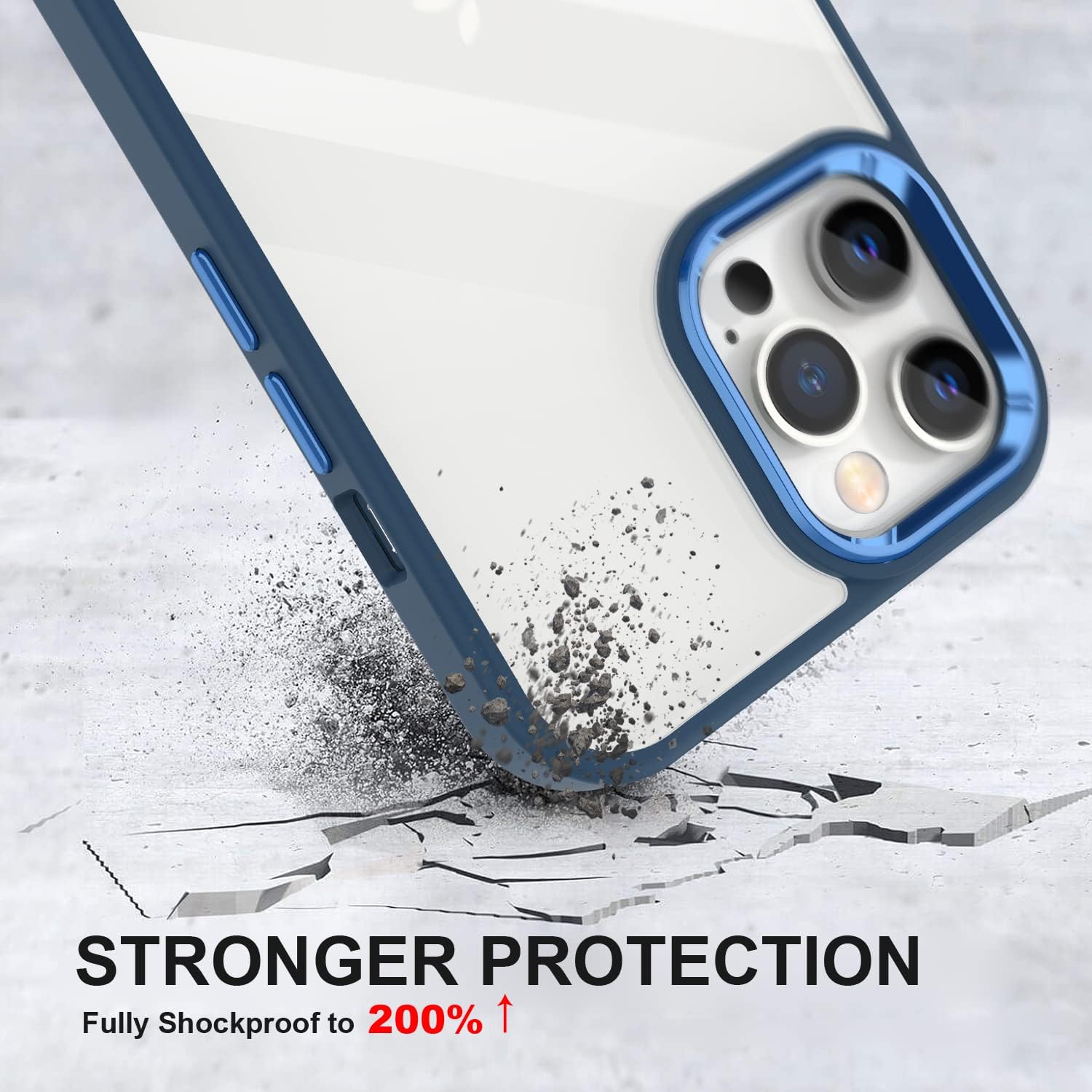 DOB SECHS Funda para iPhone 12 con correa, funda cruzada para iPhone 12 Pro, funda de policarbonato de acrílico duro transparente, funda delgada con