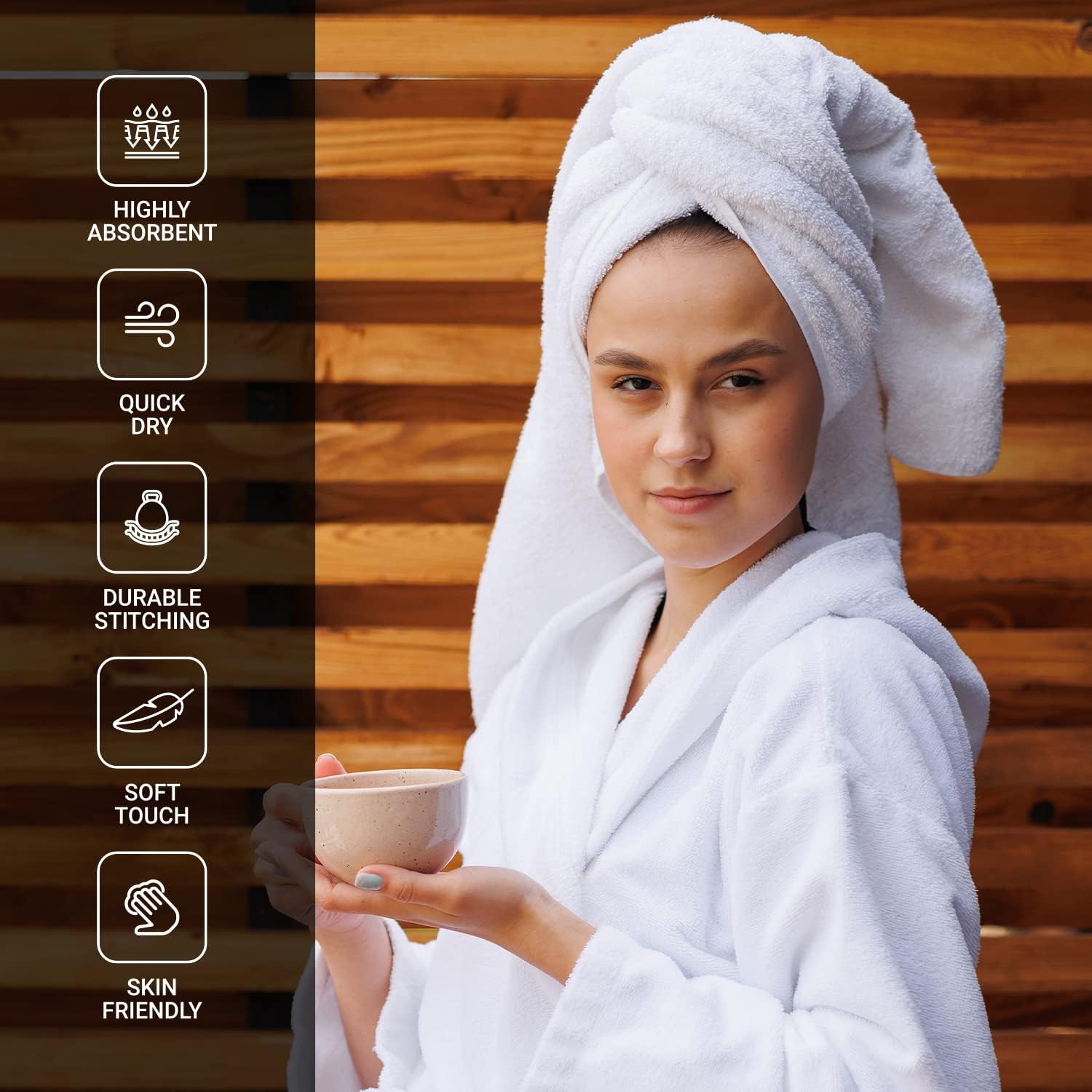 Infinitee Xclusives Juego de toallas de baño de algodón de 2 a 27 x 54 pulgadas, suaves, absorbentes, de secado rápido, duraderas, toallas de baño