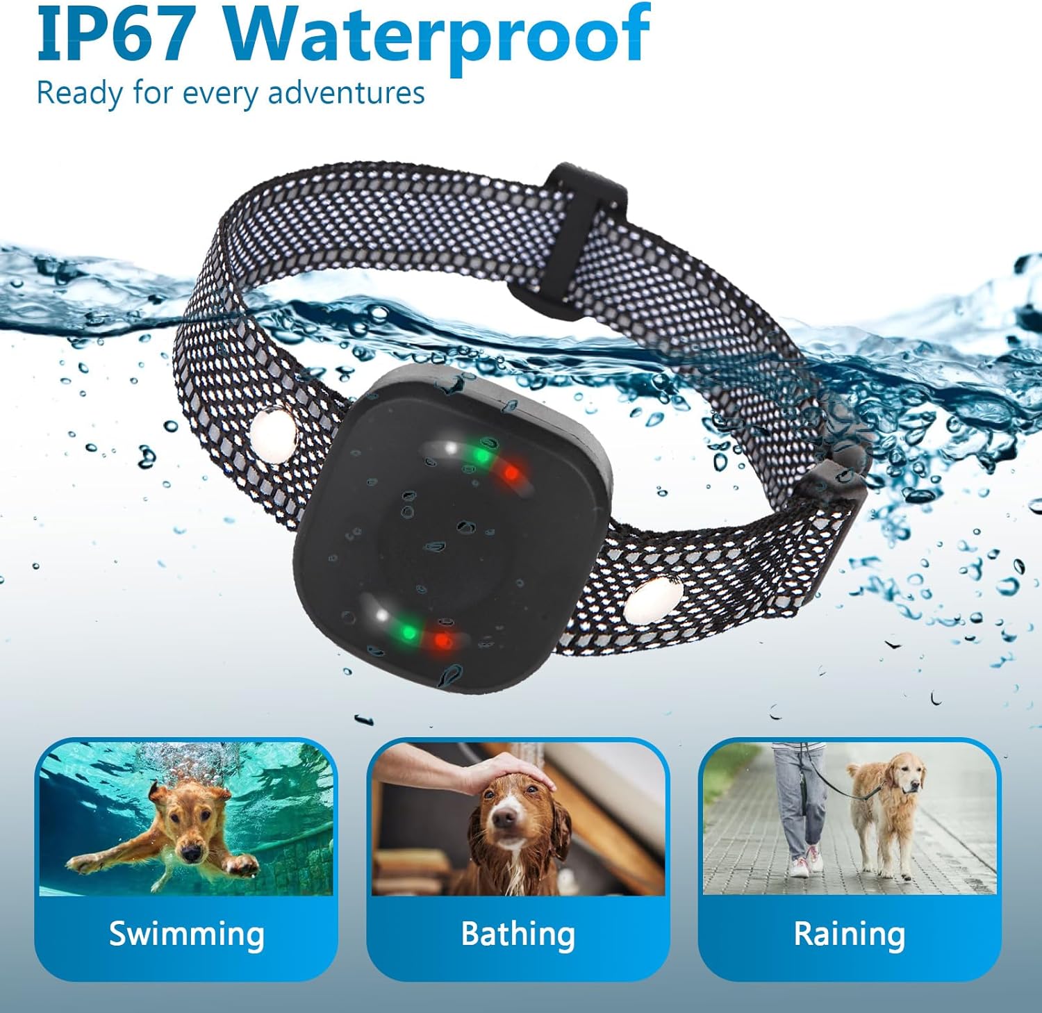 Collar de entrenamiento para perros con control remoto, 2600 pies, collar de choque inteligente para perro con 4 modos de entrenamiento, bloqueo de