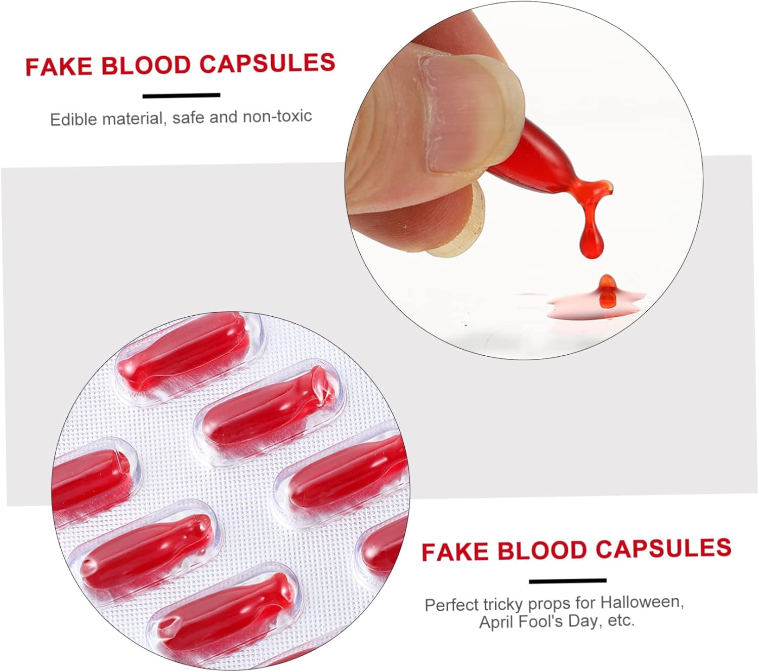 Didiseaon 3 juegos de cápsulas de plasma artificial comestible gelatina fiesta suministros