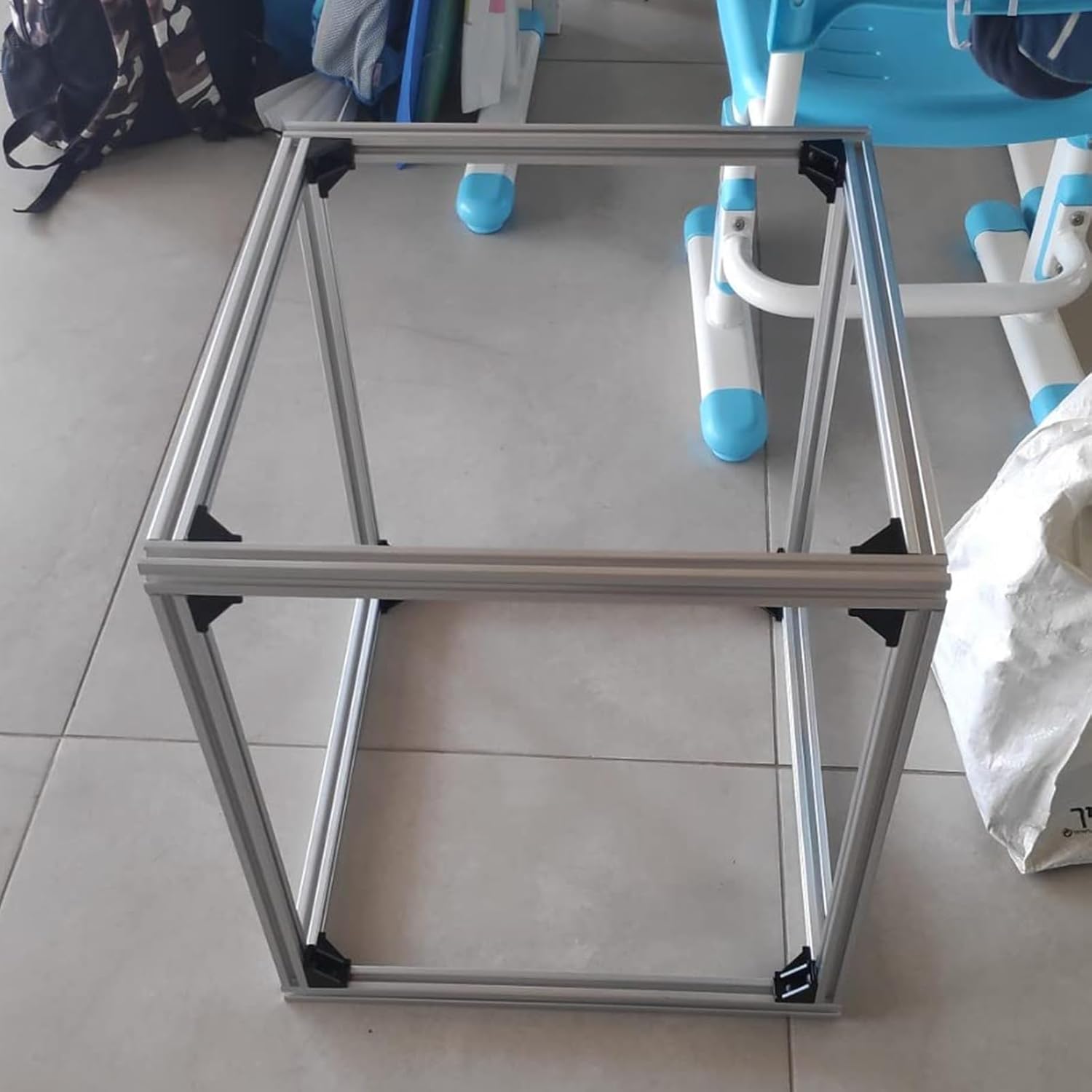 10 piezas de extrusión de aluminio con ranura en T de 15.7 pulgadas, riel lineal anodizado estándar europeo de 15.748 in para impresora 3D, CNC DIY,