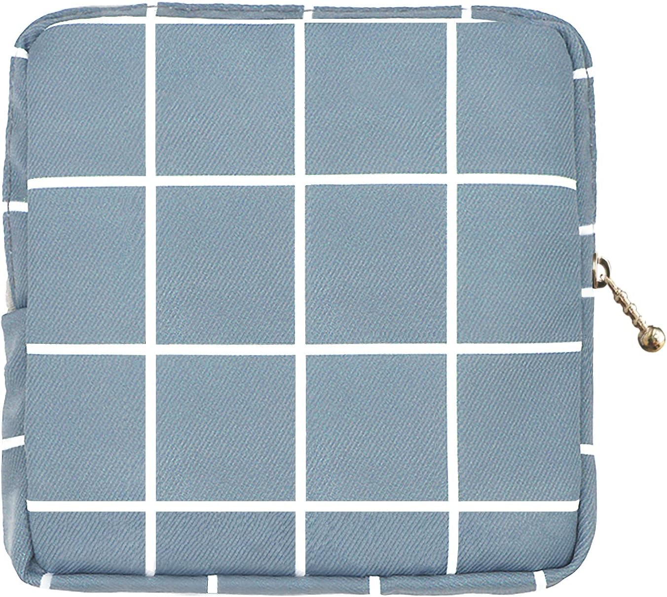 Bolsa de período para adolescentes y niñas, bolsa de almacenamiento de servilletas sanitarias, almohadilla menstrual portátil con cremallera de