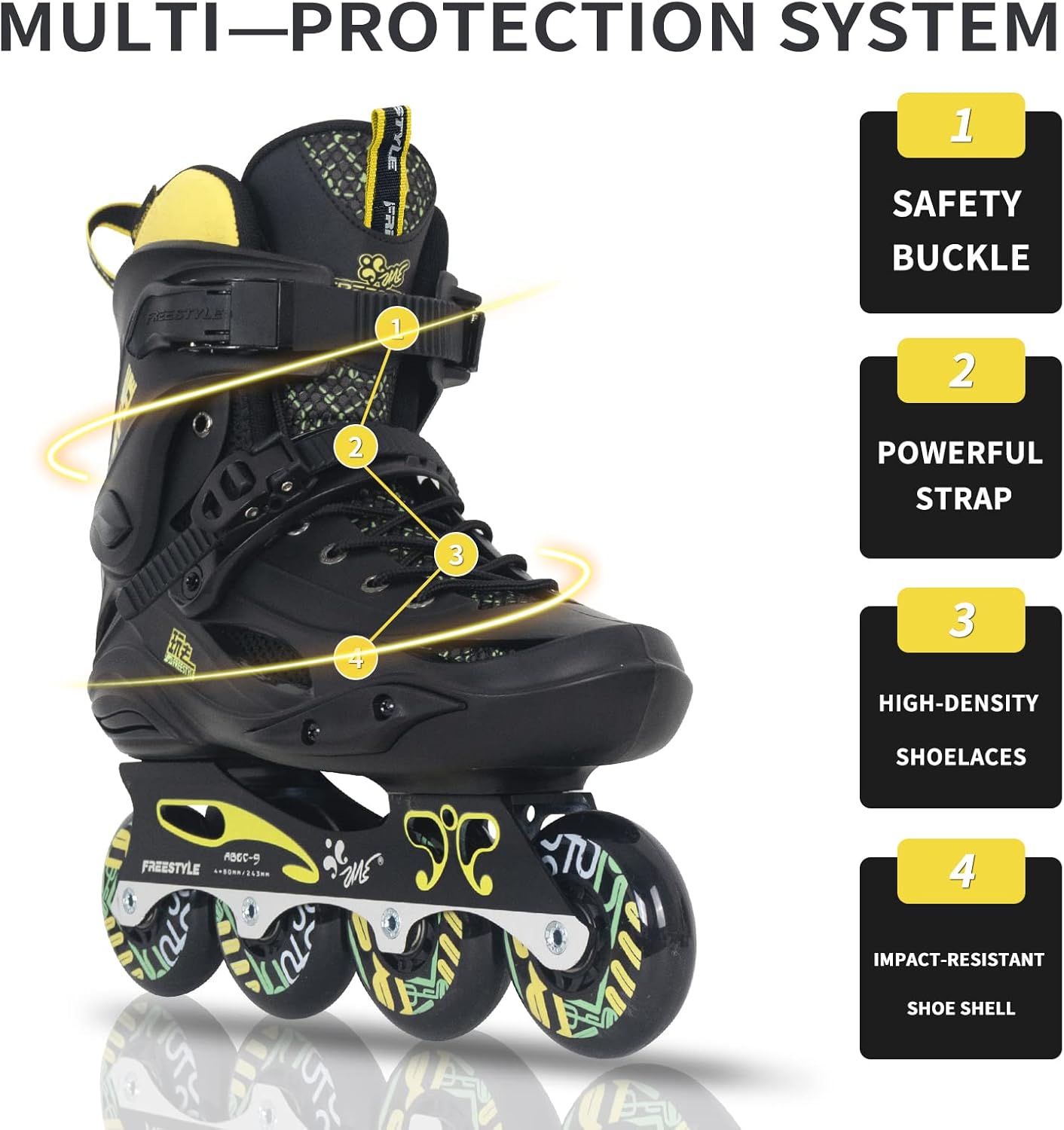 Nattork Patines en línea, cuchillas profesionales de fitness para adultos, mujeres y hombres, 4 ruedas, patines agresivos de carreras de velocidad