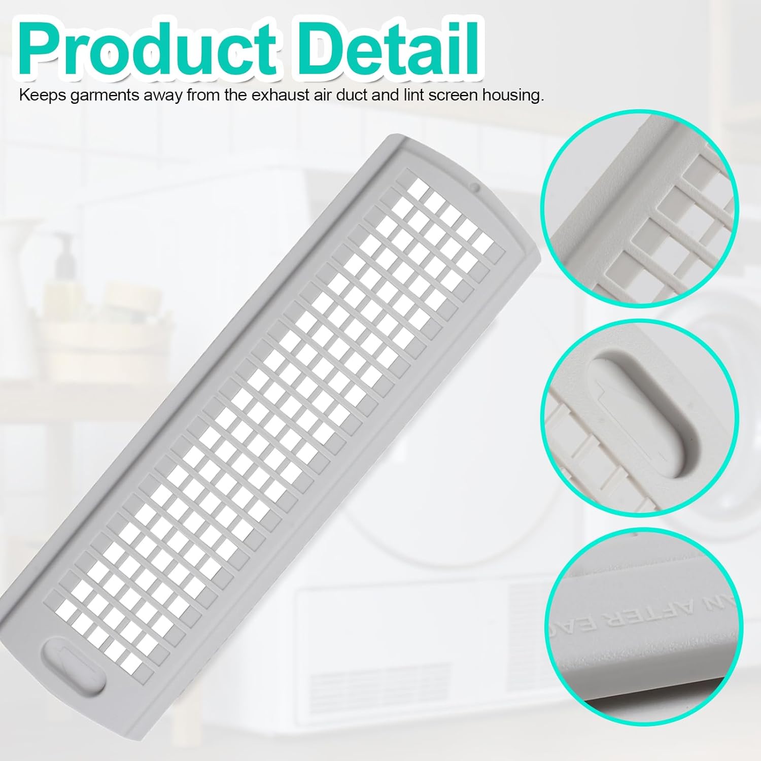 Nuevo WE01X25914 Filtro de pantalla de pelusa para secadora compatible con GE, lavadora y secadora Hotpoint