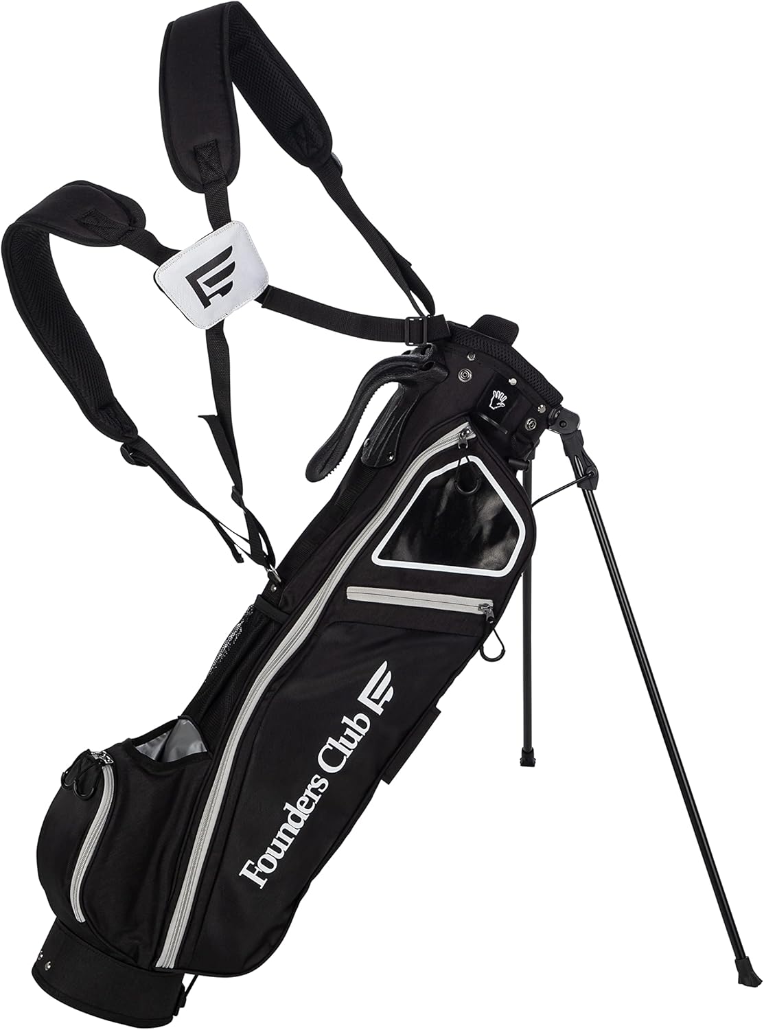 Founders Club Bolsa de golf ligera Sunday con doble correa y soporte, fácil de transportar y poner – Rango de conducción – Bolsa de soporte Par 3