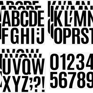 Calcomanías de letras grandes de 4 pulgadas, 103 piezas, 10 hojas grandes autoadhesivas de números, para buzón, puerta, automóviles, ventanas, Calcomanías de letras grandes de 4 pulgadas, 103 piezas, 10 hojas grandes autoadhesivas de números, para buzón, puerta, automóviles, ventanas,