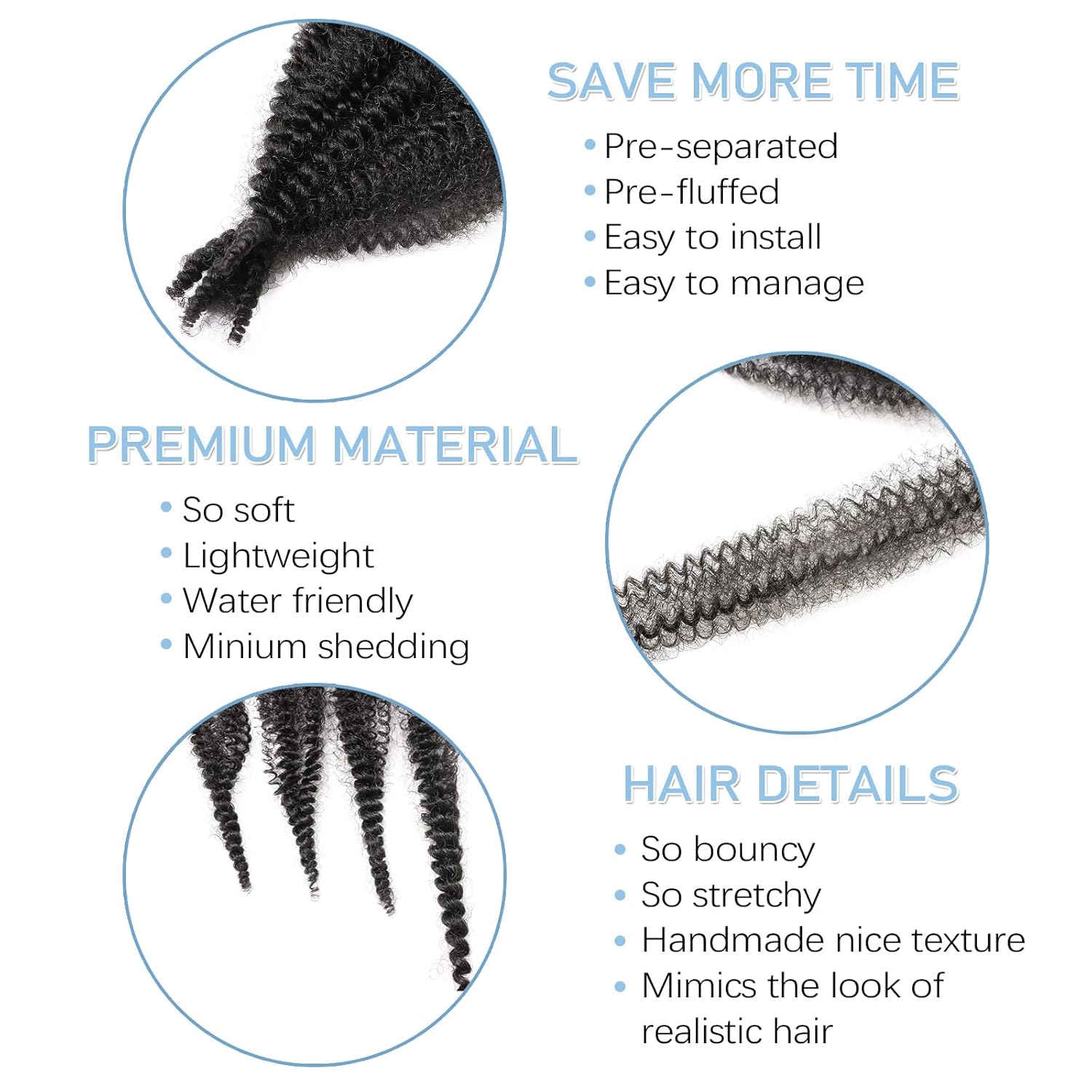 Marley Twist – Cabello trenzado de 16 pulgadas, cabello afro cubano para cabello Spring Twist, cabello de Passion Twist, cabello para rastas
