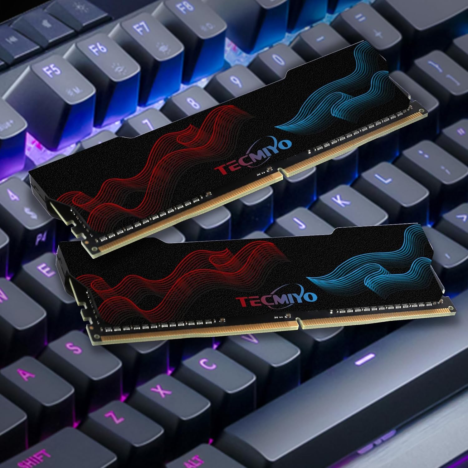 TECMIYO Value Gaming DDR4 16GB (2x8GB) 3600MHz (PC4 28800) 288-pin CL18 1.35V UDIMM módulo de memoria de escritorio con disipador de calor de