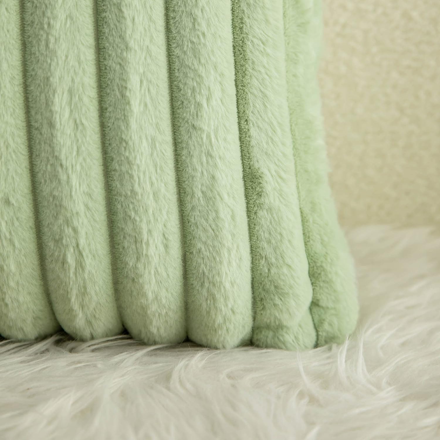 Neelvin Fundas de almohada decorativas de piel sintética de doble cara para sofá, dormitorio, automóvil