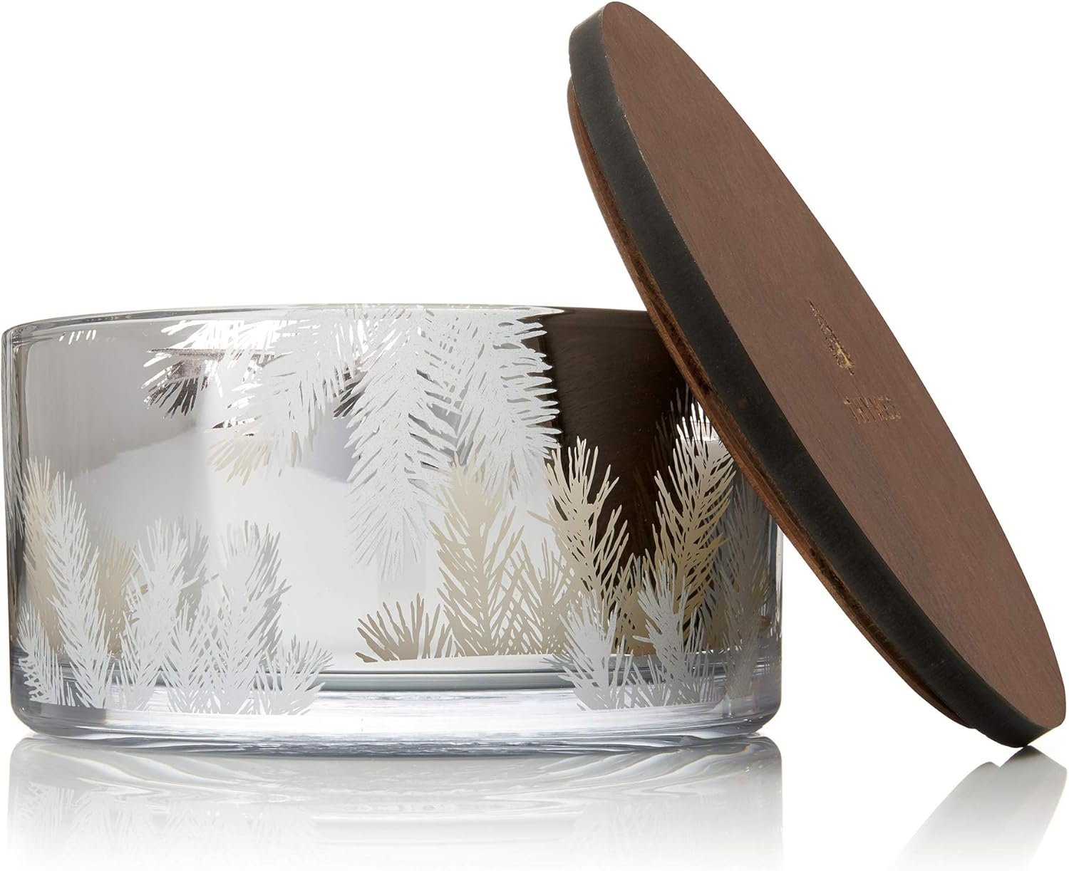 Thymes Frasier Fir Candles – Colección Statement – Plata con diseño de aguja de pino – Velas perfumadas para decoración del hogar – Notas de agujas