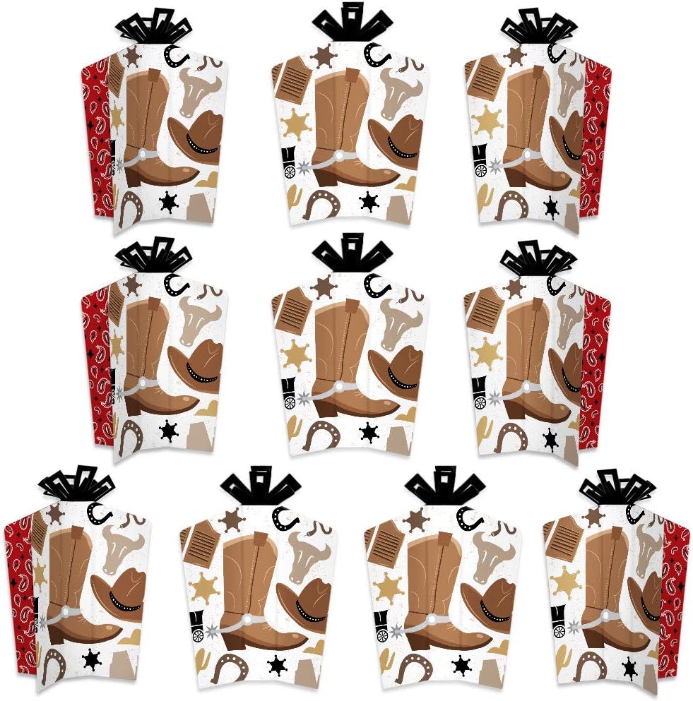 Big Dot of Happiness Western Hoedown – Decoraciones de mesa – Centros de mesa plegables y acampanados para fiesta de vaquero del salvaje oeste, 10