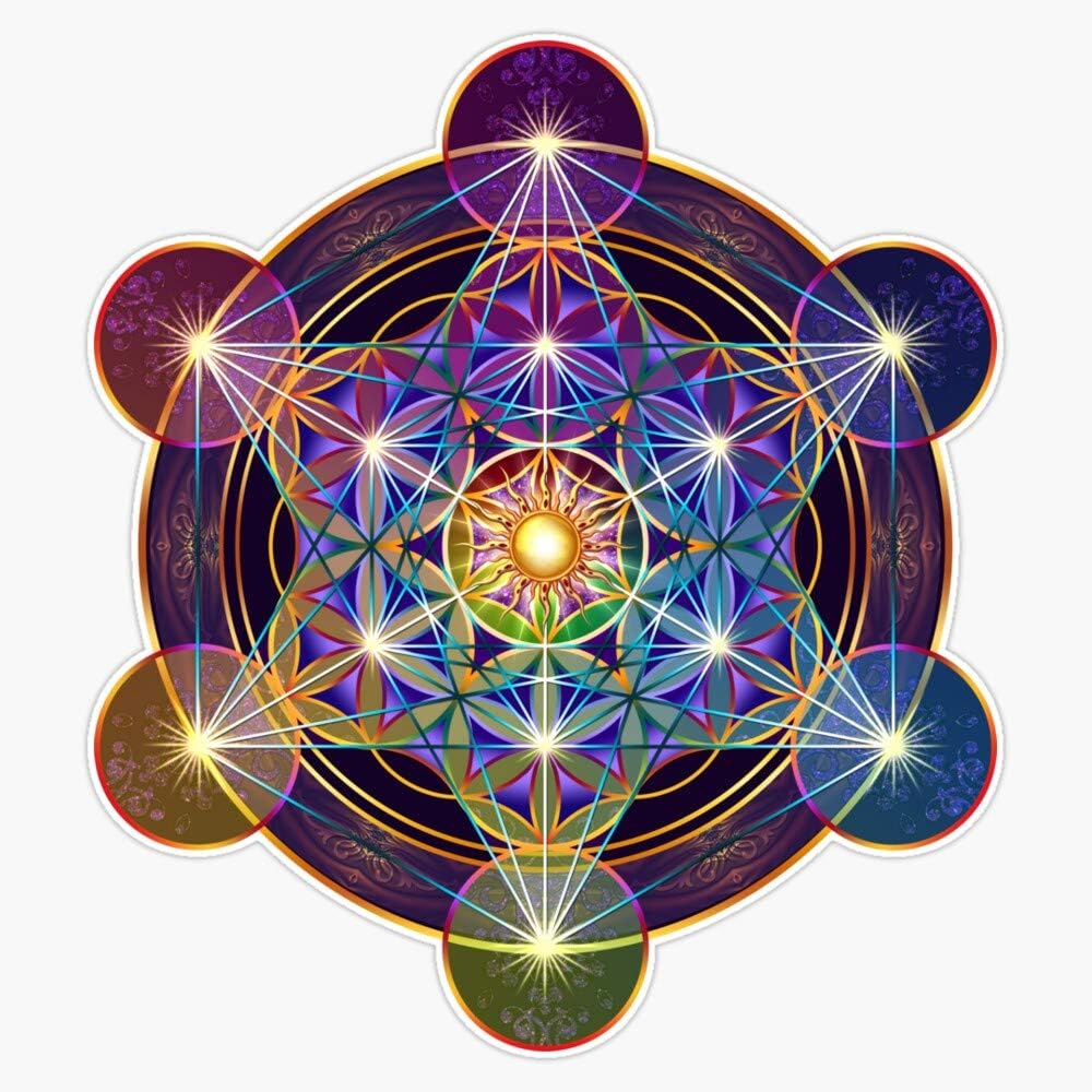 Metatron’S Cube Merkabah – Calcomanía de vinilo para parachoques de 5 pulgadas