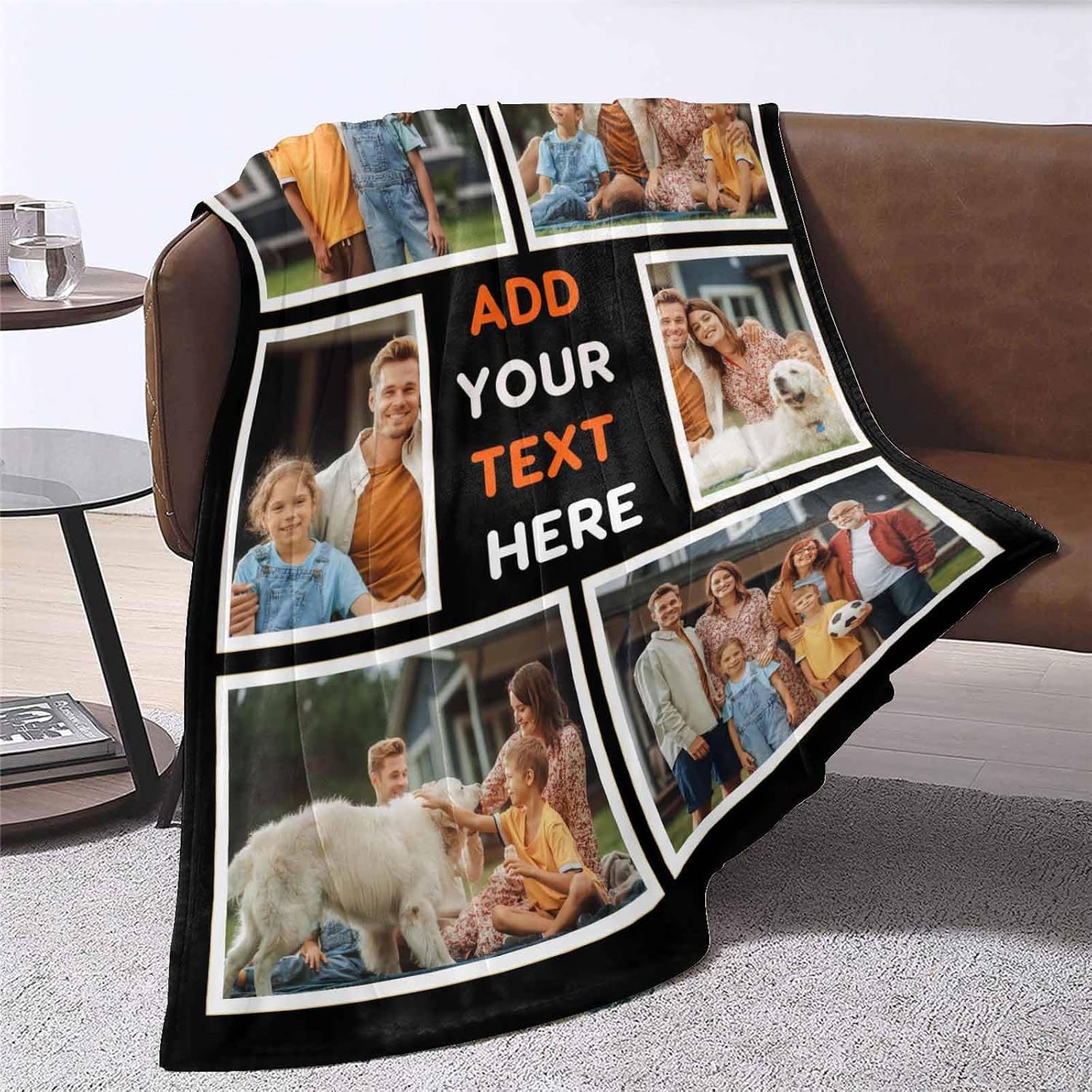 Artsadd Manta personalizada con múltiples fotos, regalo de Navidad y cumpleaños para adultos, mujeres y hombres, mantas personalizadas con fotos