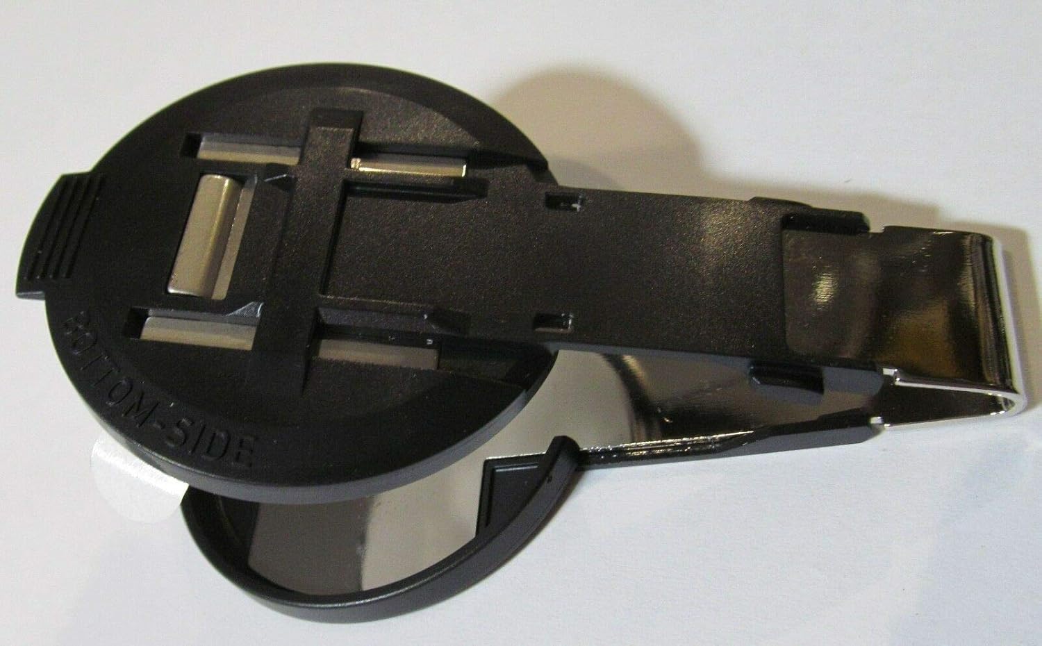 Placa de troquelado en relieve personalizada negra e inserto de metal (sin mango), compatible con grabadores Trodat