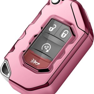 Tukellen Funda para llavero Jeep de alta calidad, suave, de protección completa, compatible con Jeep 2020 2021 Gladiator JT Sahara JLU 2018-2021 Tukellen Funda para llavero Jeep de alta calidad, suave, de protección completa, compatible con Jeep 2020 2021 Gladiator JT Sahara JLU 2018-2021