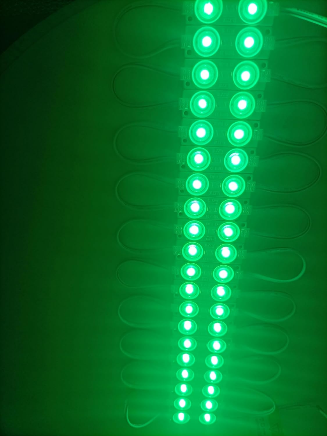 Módulos LED verdes para letrero UL Listed 0.72W Luz decorativa impermeable para publicidad Lightbox Letter con cinta adhesiva trasera (paquete de