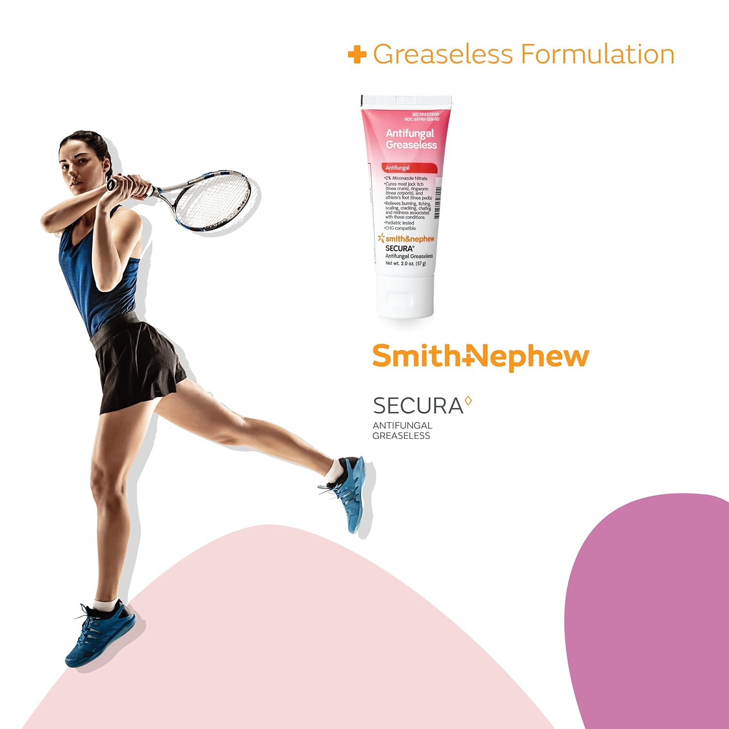 Smith y Nephew SECURA Antifúngico greaseless Fórmula2oz