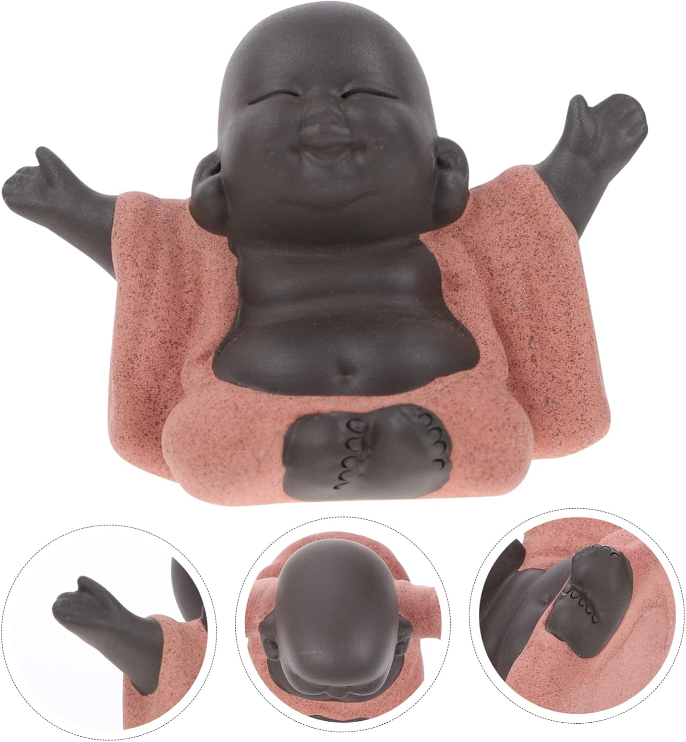 ABOOFAN 5pcs Outdoor Buddha Statue decoraciones para salas de casa car Dashboard Porcelain Buddha Statue Buddha Figurine Good Luck Buddha Tea pet