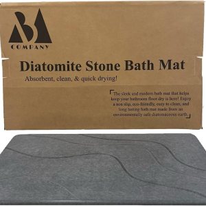 Tapete de baño de piedra de tierra de diatomeas, antideslizante, de secado rápido, súper absorbente, resistente al agua, respetuoso con el medio Tapete de baño de piedra de tierra de diatomeas, antideslizante, de secado rápido, súper absorbente, resistente al agua, respetuoso con el medio