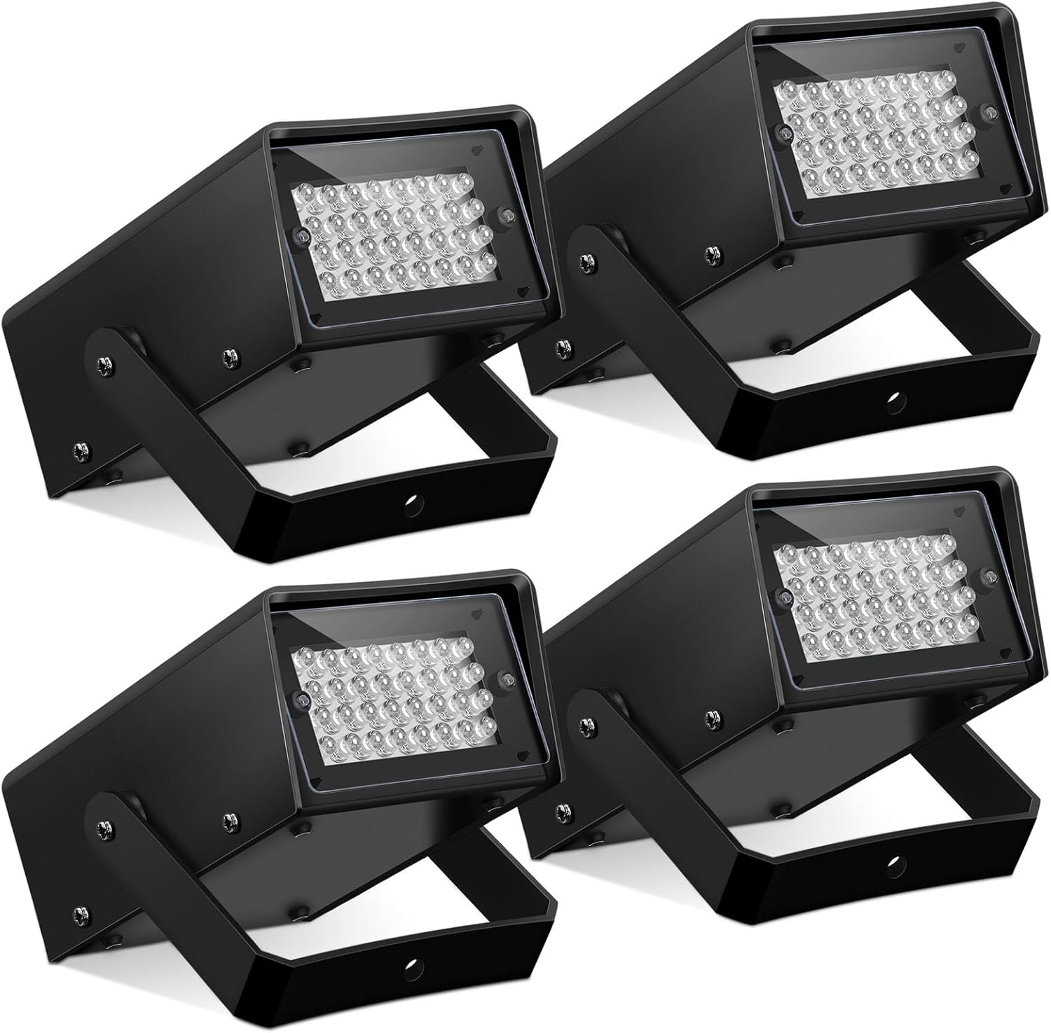Treela Paquete de 4 luces estroboscópicas para fiesta, luz LED estroboscópica intermitente, mini luces de fiesta, control de velocidad de flash