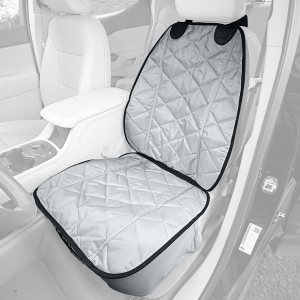 Cubiertas para asientos delanteros para perros. Empresa estadounidense, normal, gris Cubiertas para asientos delanteros para perros. Empresa estadounidense, normal, gris