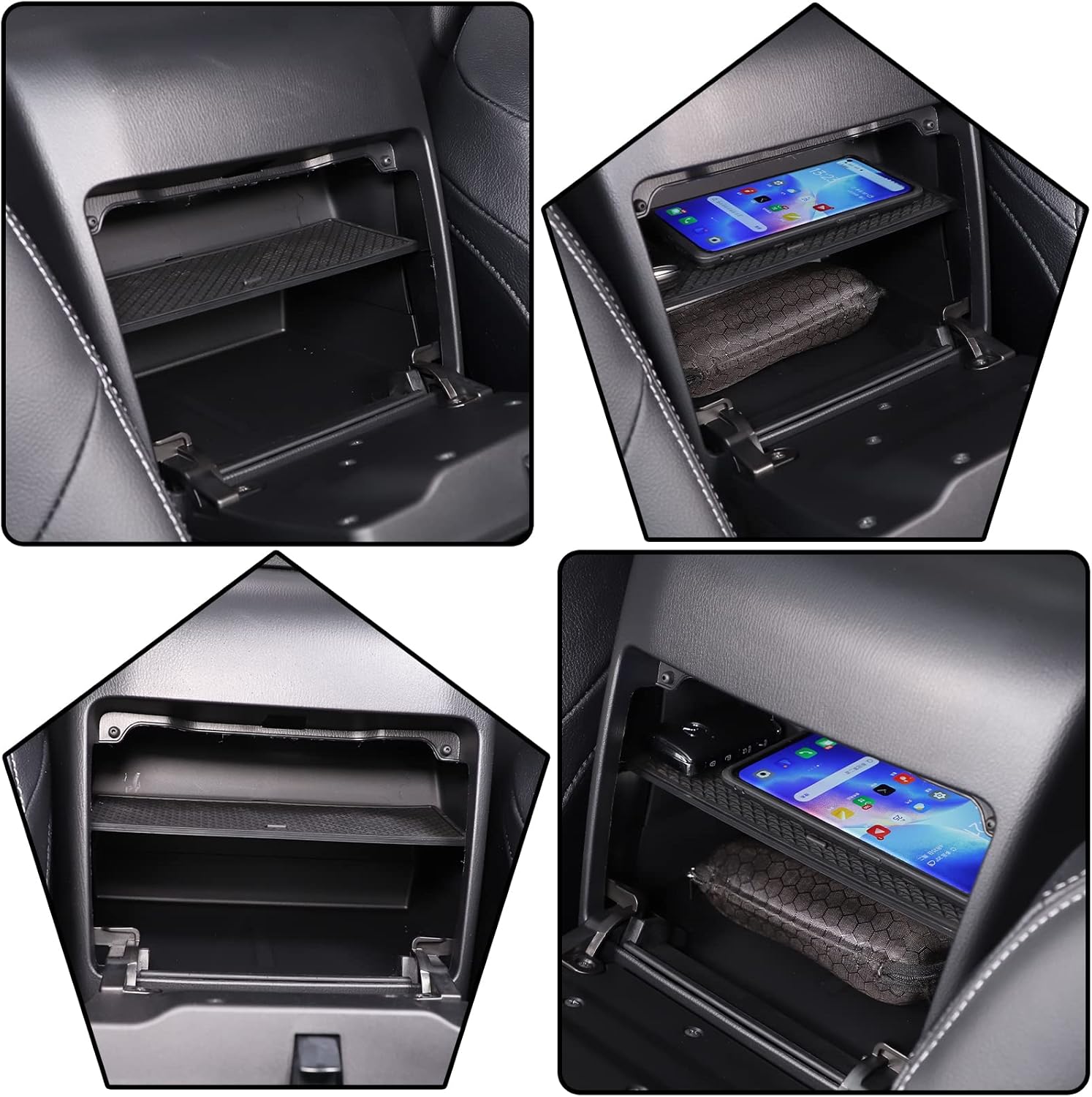 Accesorios de automóvil ABS para consola central de guantes, bandeja organizadora de guantes, caja de clasificación compatible con Mazda MX-5 RF