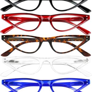 5 pk gafas de lectura azul bloqueo de luz pequeña cateye gafas mujeres ligero primavera bisagra lectores anti deslumbramiento 5 pk gafas de lectura azul bloqueo de luz pequeña cateye gafas mujeres ligero primavera bisagra lectores anti deslumbramiento