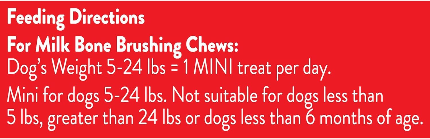 Milk-Bone Brushing Chews – Golosinas dentales diarias para perros, mini, 65 unidades