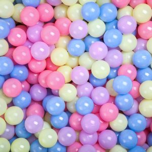 Meooeck Pelota colorida de 2.2 pulgadas de plástico suave a prueba de aplastamiento para exteriores, juguetes para piscina, casa, patio, accesorios Meooeck Pelota colorida de 2.2 pulgadas de plástico suave a prueba de aplastamiento para exteriores, juguetes para piscina, casa, patio, accesorios