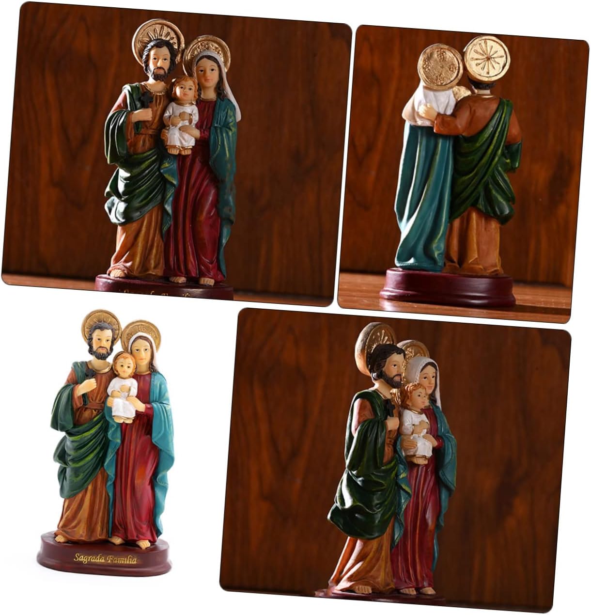 Yardwe Adornos de Jesús, decoración de oficina, decoración para el hogar, decoración al aire libre, cocina, estatua de Virgen de la iglesia, figura