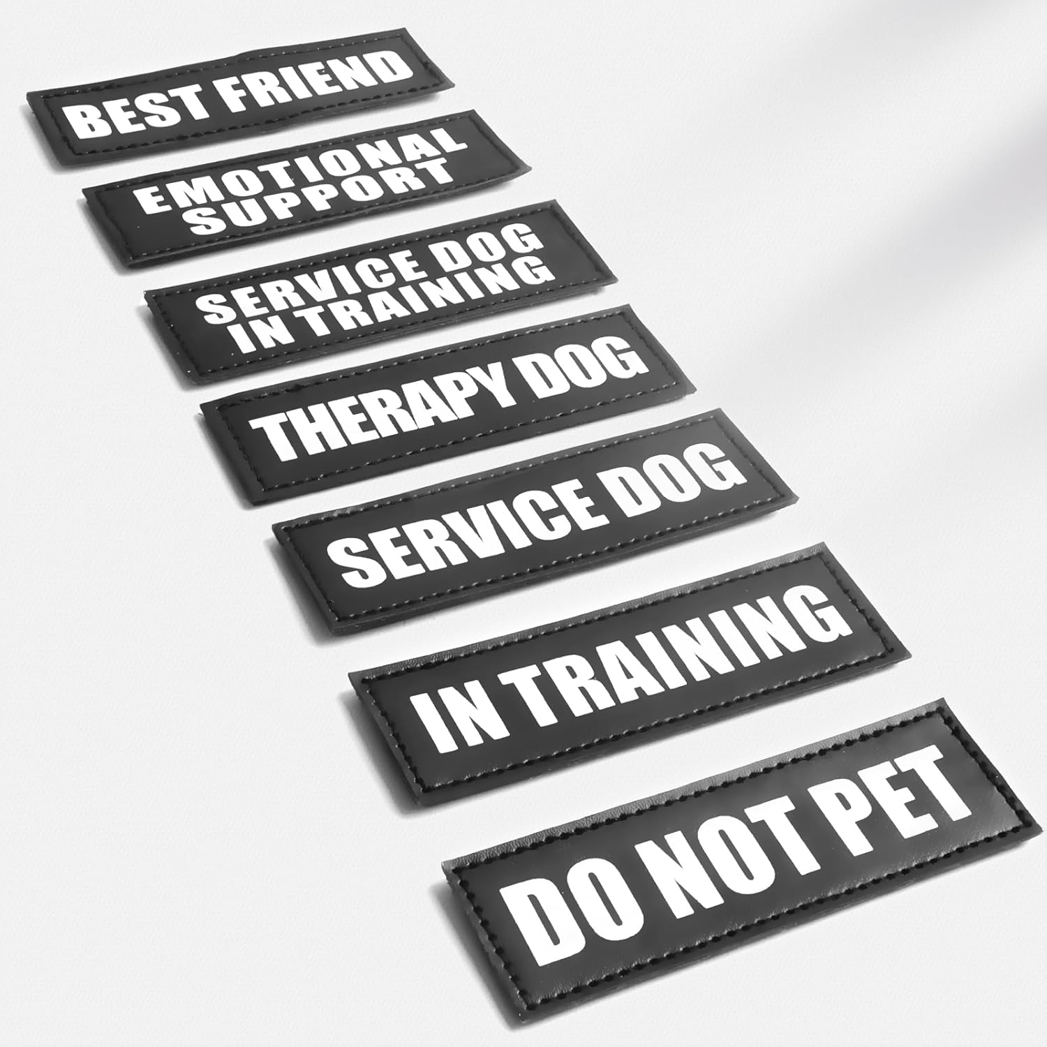 WINSEE Parches para perros de servicio, parche para arnés para perro de servicio (paquete de 2, S)