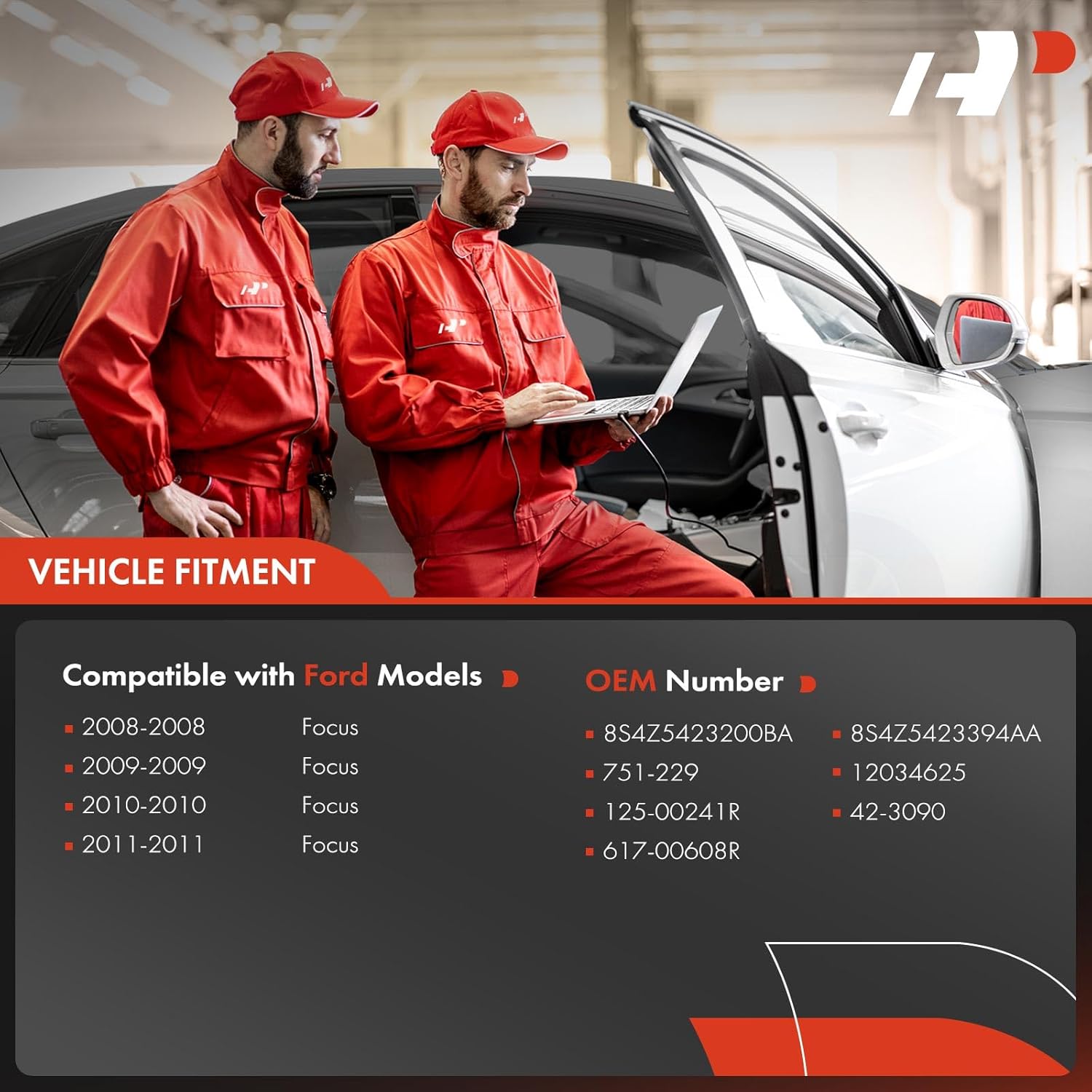 A-Premium Elevalunas eléctrico con motor compatible con Ford Focus 2008-2011 Delantero derecho del pasajero