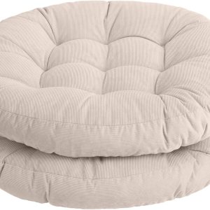 Tiita Juego de 2 cojines redondos para sillas de oficina, 22 x 22 pulgadas, para exteriores, para adultos, sentados, patio, jardín, beige Tiita Juego de 2 cojines redondos para sillas de oficina, 22 x 22 pulgadas, para exteriores, para adultos, sentados, patio, jardín, beige