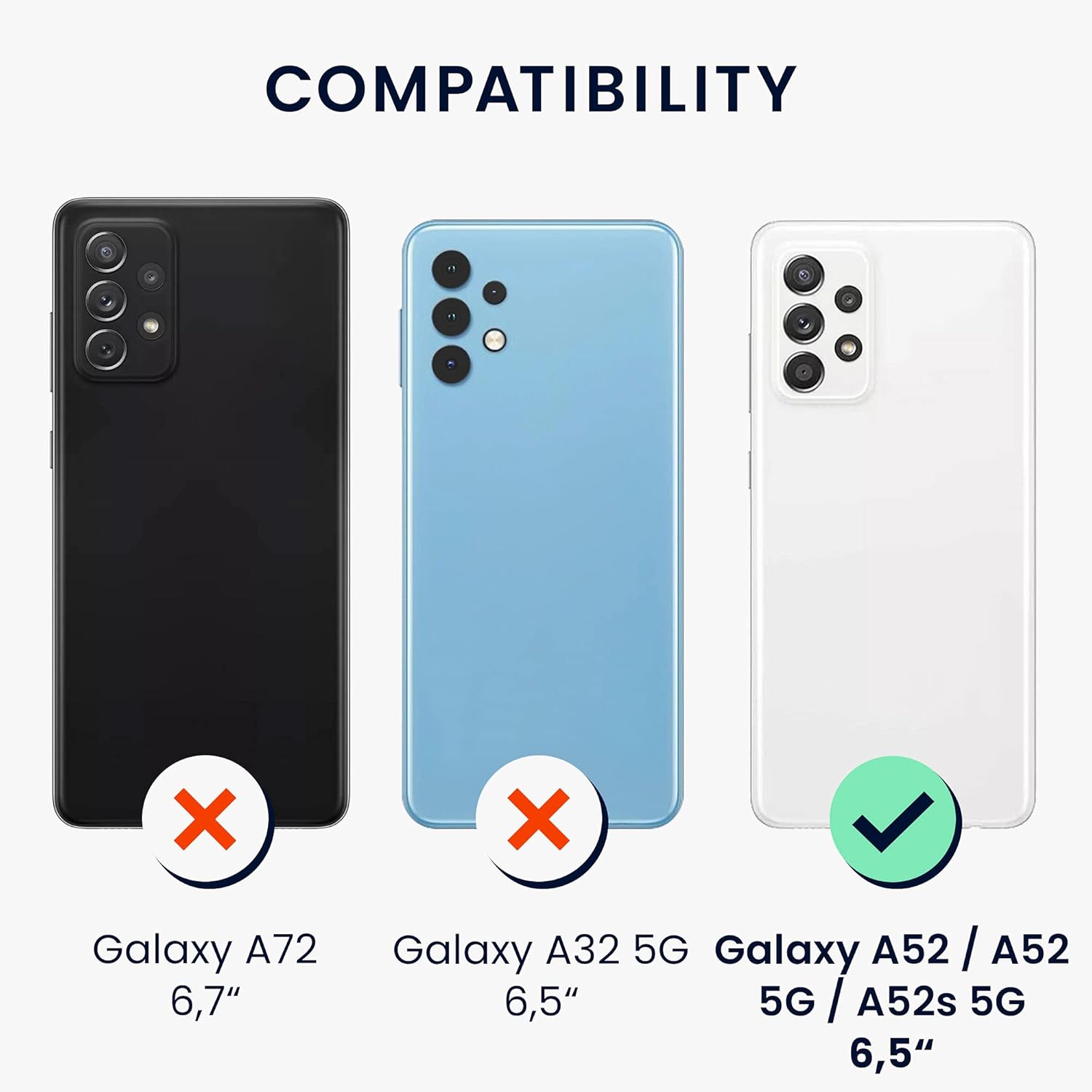 kwmobile Funda de madera compatible con Samsung Galaxy A52  A52 5G  A52s 5G – Funda – Funda – Flores silvestres perla marrón oscuro