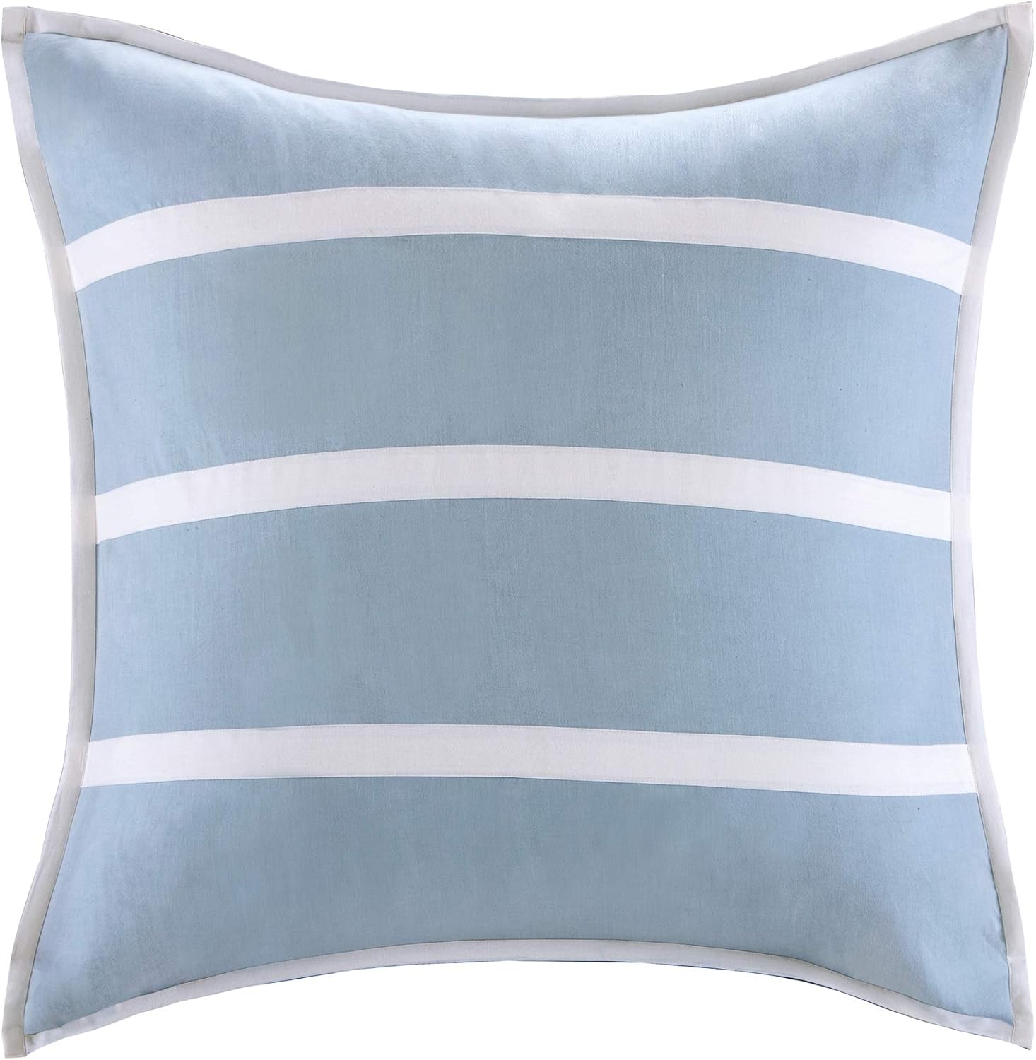 Harbor House Funda acolchada unisex Crystal Beach – Almohada azul euro de 26 x 26 pulgadas