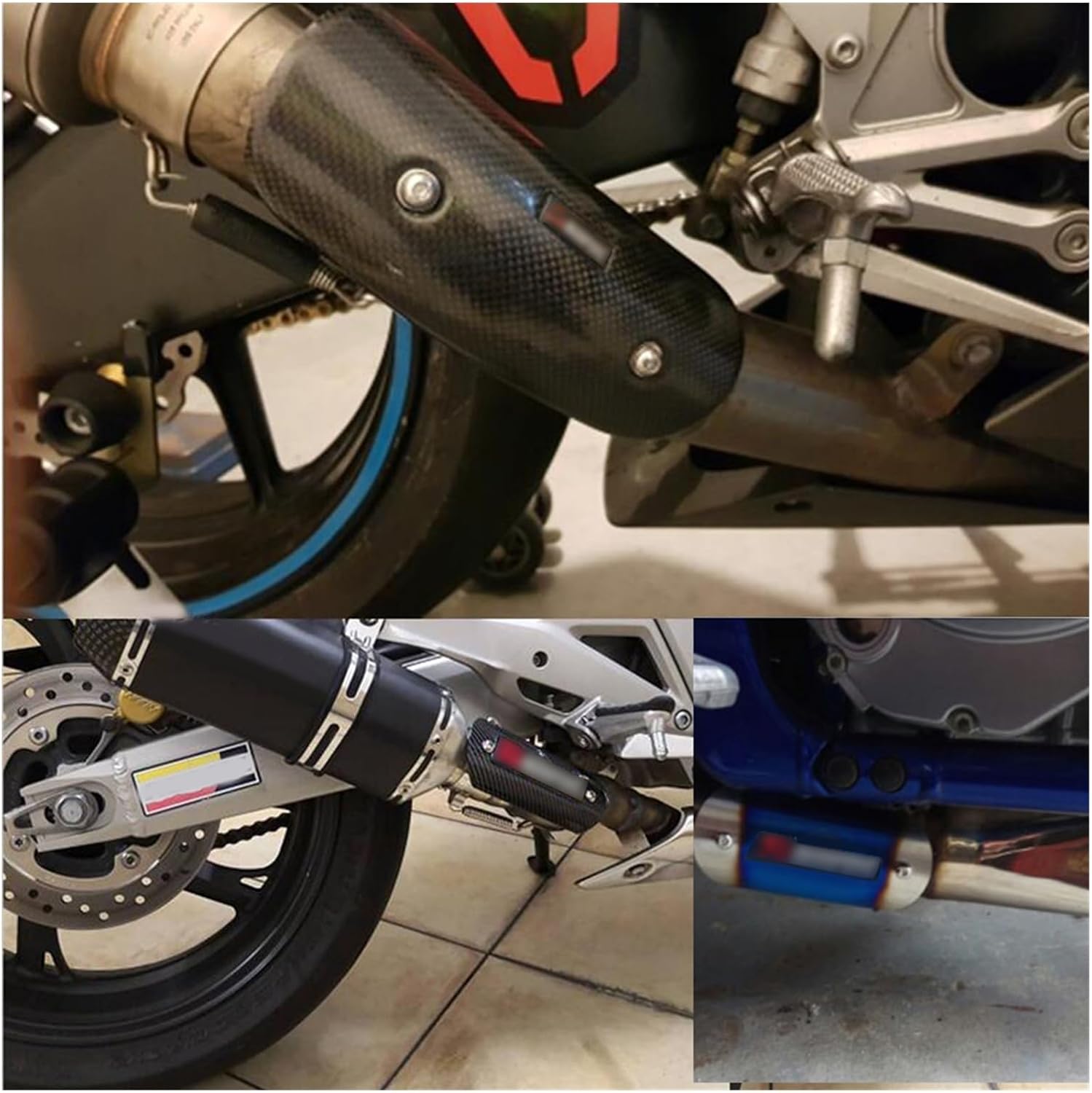 Protector de tubo de escape de motocicleta Cubierta de protección de tubo de escape de fibra de carbono para BMW R1150r K1300r R Nine T F 650 Gs