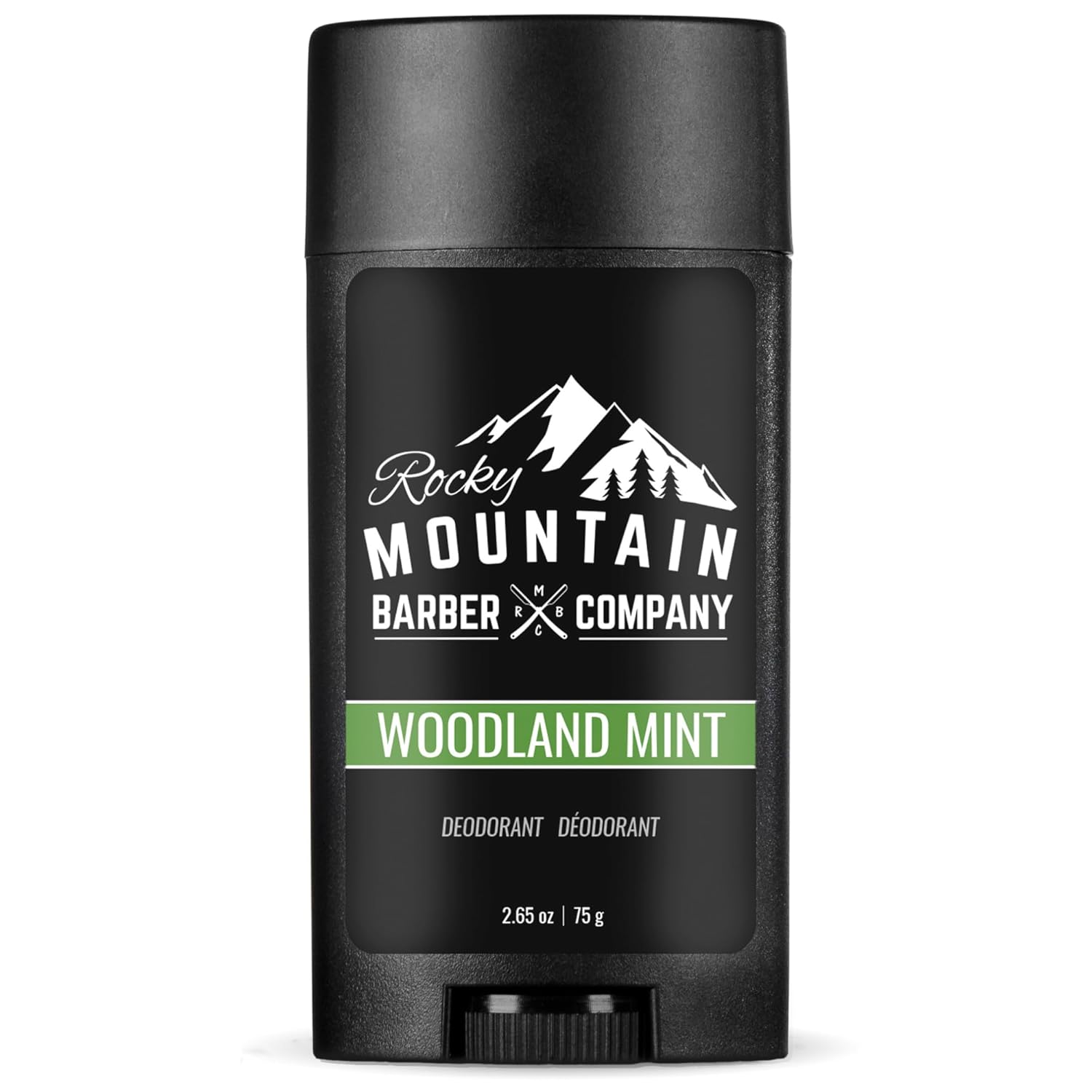 Desodorante natural para hombre, sin aluminio ni parabenos, fabricado con ingredientes simples a base de plantas y aceite esencial de menta,